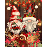 Christmas Gift Gnome | Diamond Painting Design - Full Drill Diamond Art with 5d Square or Round Diamonds - AB Drills Available