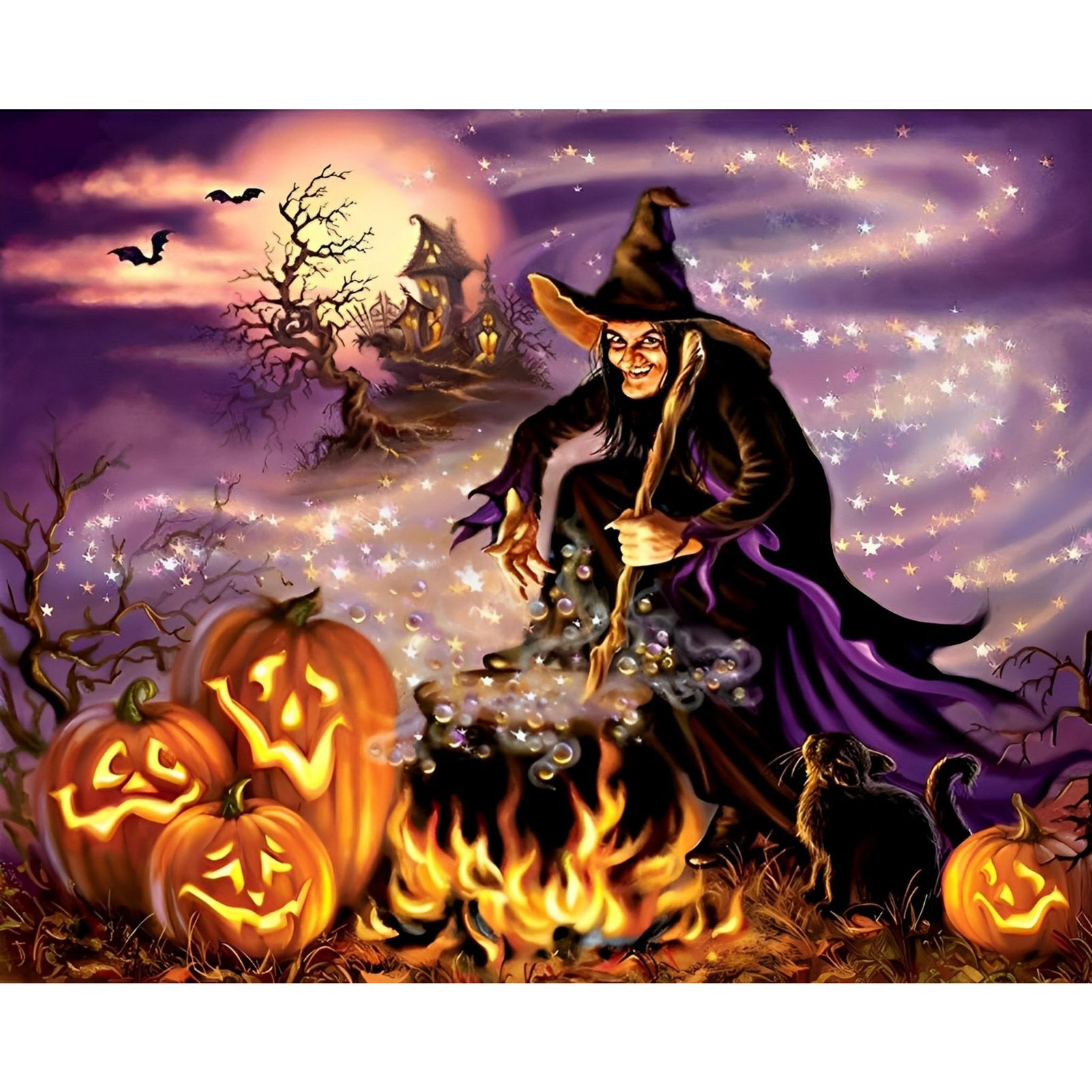 Halloween Witches Brew | Diamond Painting Design - Full Drill Diamond Art with 5d Square or Round Diamonds - AB Drills Available