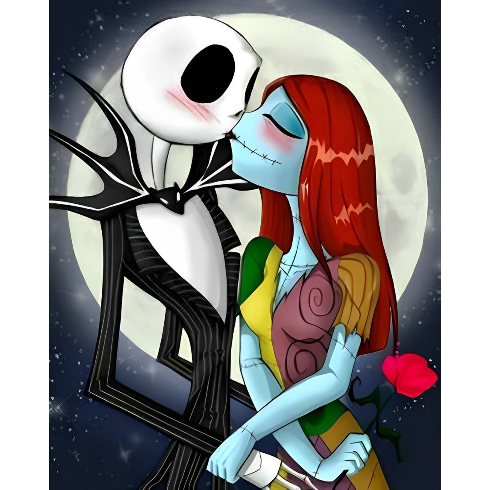 Jack and sally kiss | Diamond Painting Design - Full Drill Diamond Art with 5d Square or Round Diamonds - AB Drills Available