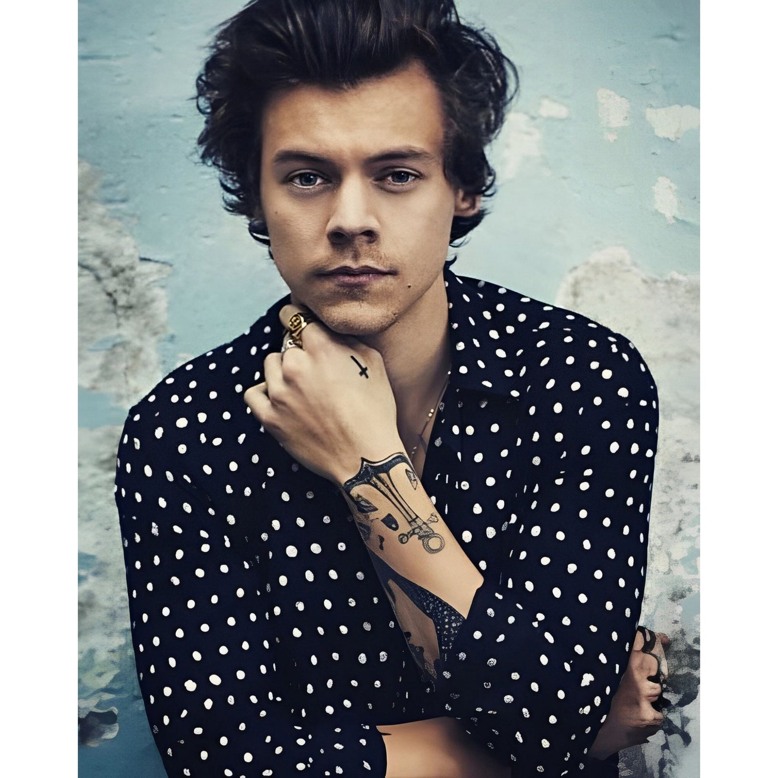 Harry Styles in Polka Dots | Diamond Painting Design - Full Drill Diamond Art with 5d Square or Round Diamonds - AB Drills Available