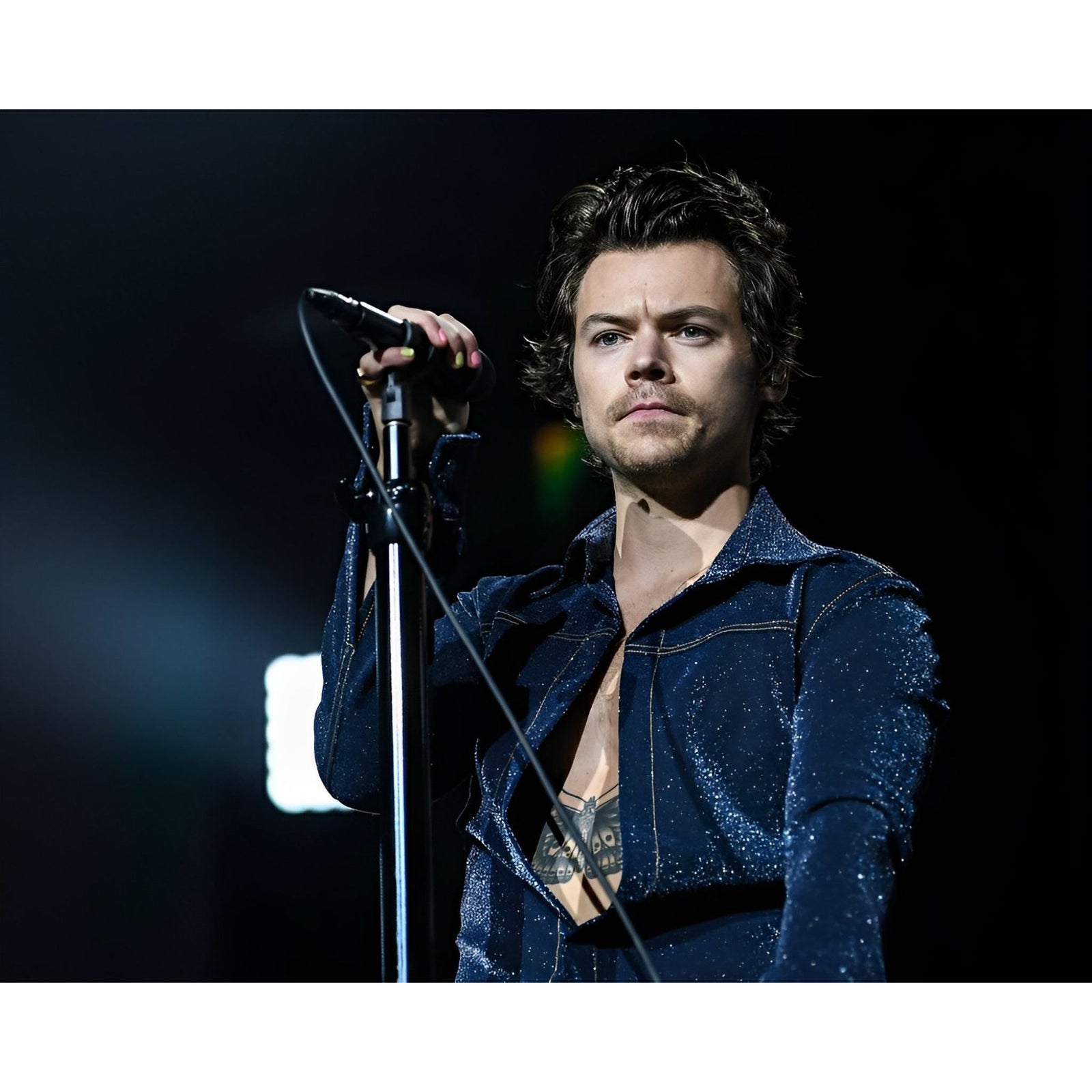 Harry Styles Holding Mic | Diamond Painting Design - Full Drill Diamond Art with 5d Square or Round Diamonds - AB Drills Available