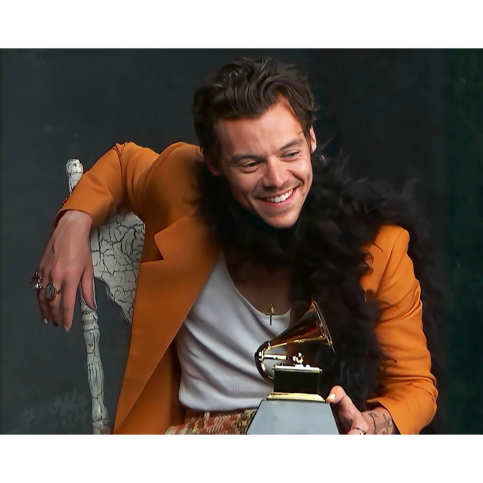 Harry Styles Grammy | Diamond Painting Design - Full Drill Diamond Art with 5d Square or Round Diamonds - AB Drills Available