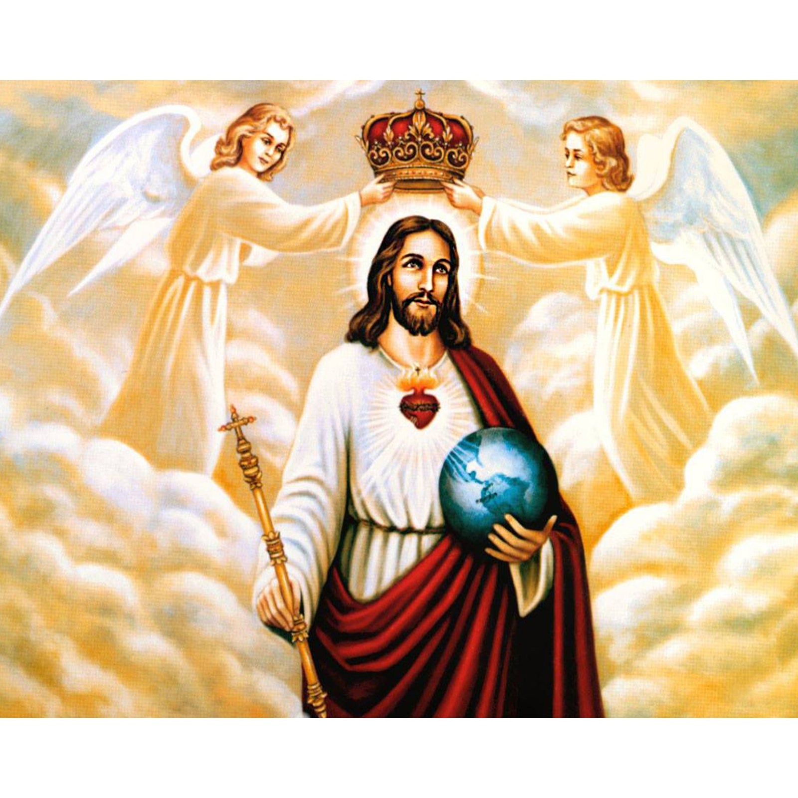 Jesus Christ and Angels | Diamond Painting Design - Full Drill Diamond Art with 5d Square or Round Diamonds - AB Drills Available