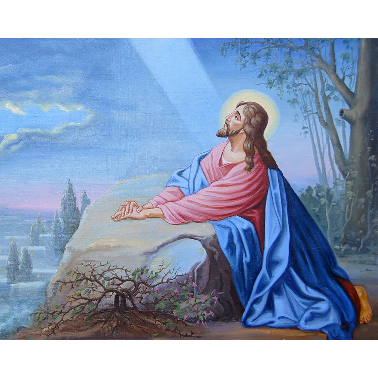 Jesus Praying | Diamond Painting Design - Full Drill Diamond Art with 5d Square or Round Diamonds - AB Drills Available