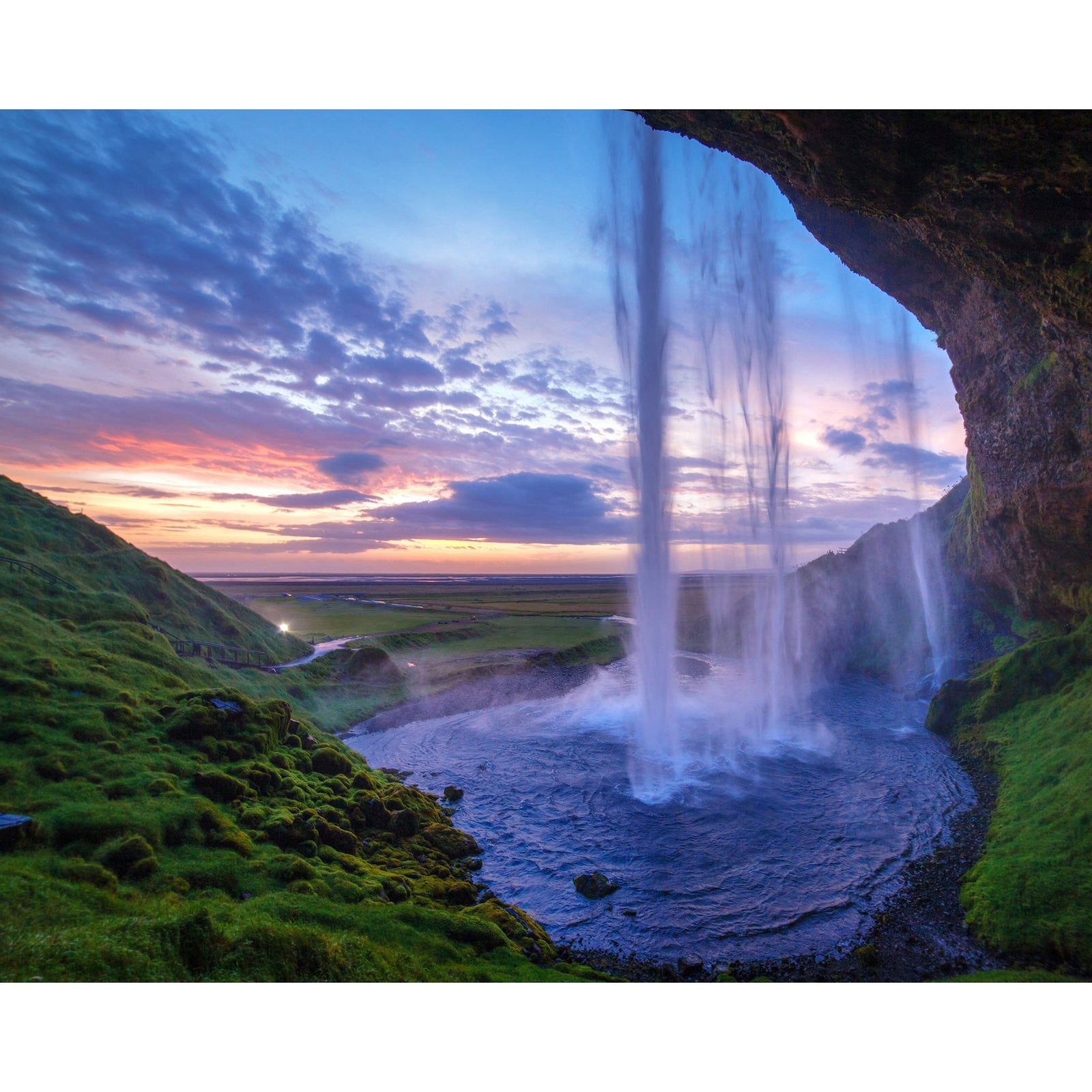 Seljalandsfoss Waterfall | Diamond Painting Design - Full Drill Diamond Art with 5d Square or Round Diamonds - AB Drills Available