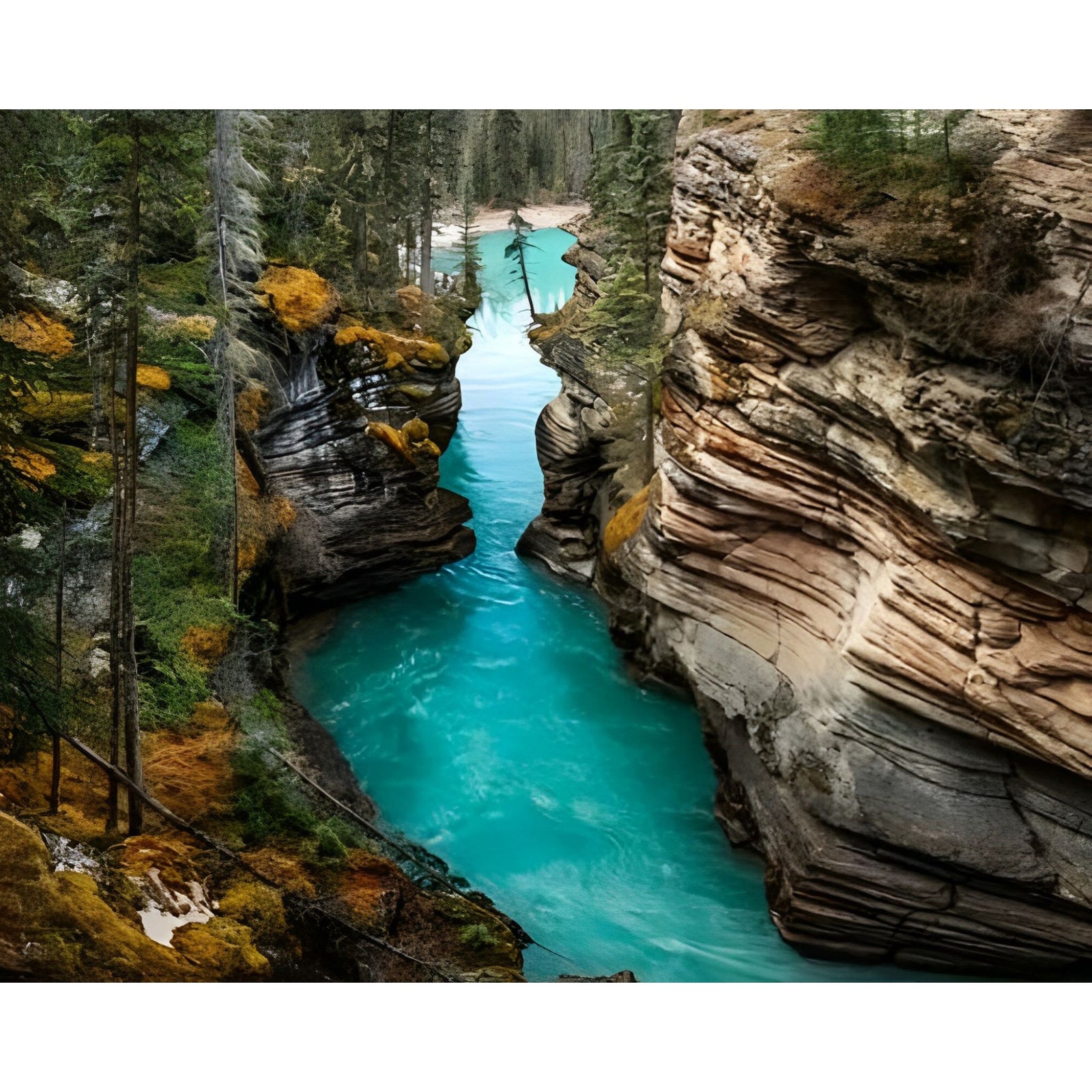 Athabasca Falls | Diamond Painting Design - Full Drill Diamond Art with 5d Square or Round Diamonds - AB Drills Available