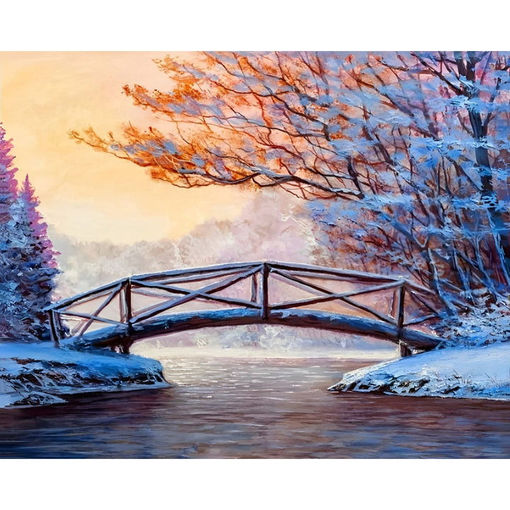 Snow Covered Bridge | Diamond Painting