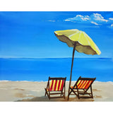 Summer Beach Umbrellas | Diamond Painting Design - Full Drill Diamond Art with 5d Square or Round Diamonds - AB Drills Available