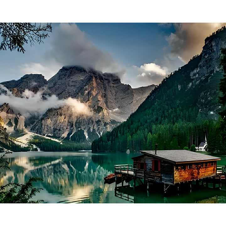 A Norwegian Fjord Cabin | Diamond Painting