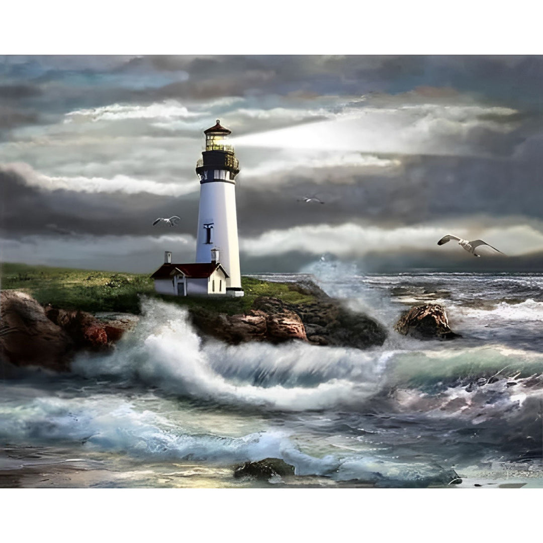 Lighthouse Beam of Hope | Diamond Painting