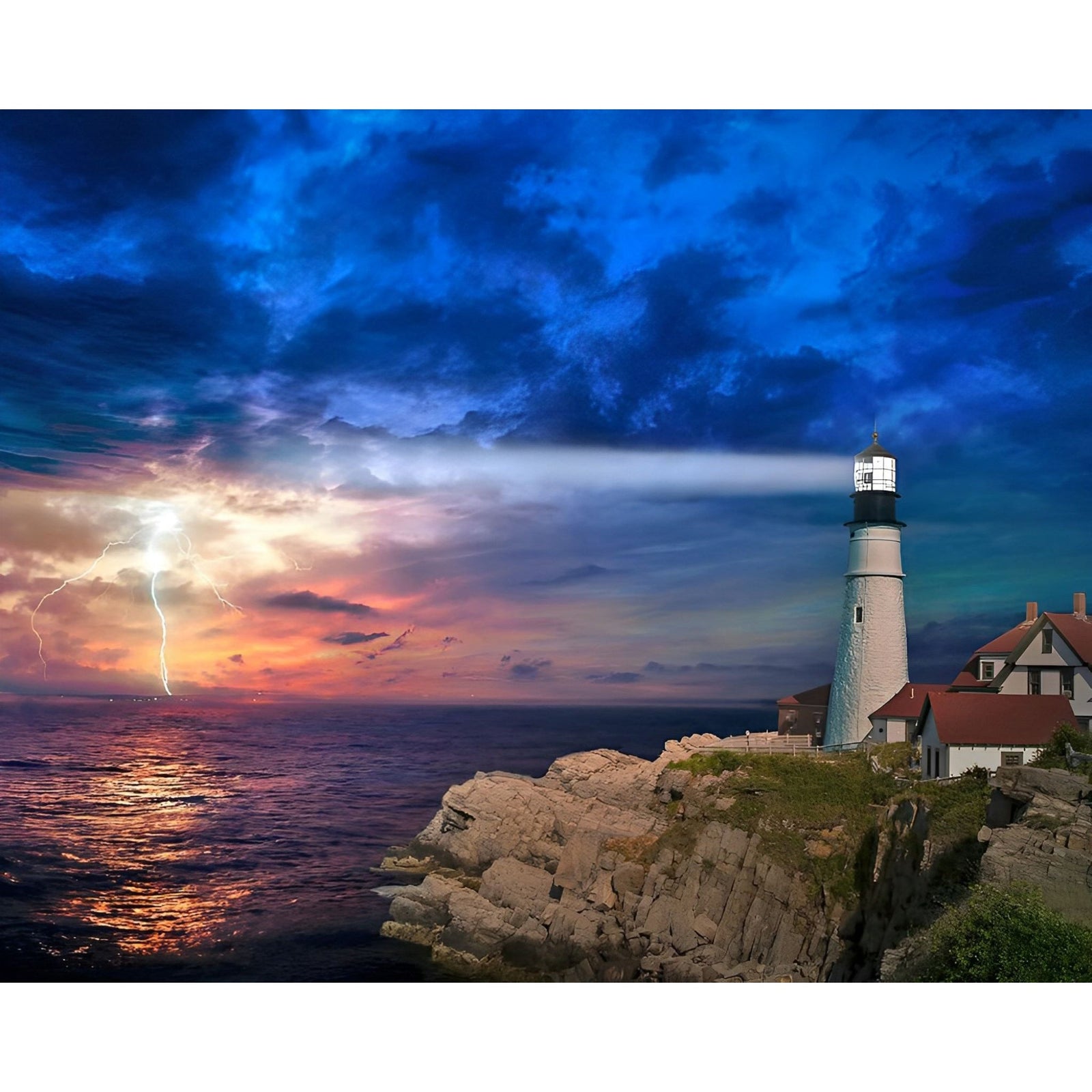 Lighthouse Beckons | Diamond Painting Design - Full Drill Diamond Art with 5d Square or Round Diamonds - AB Drills Available