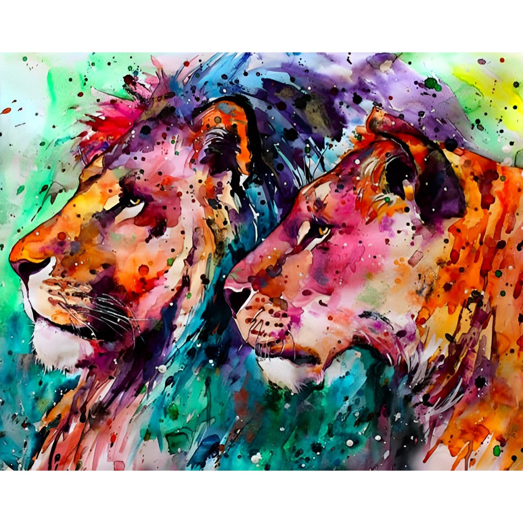Colored Lion | Diamond Painting