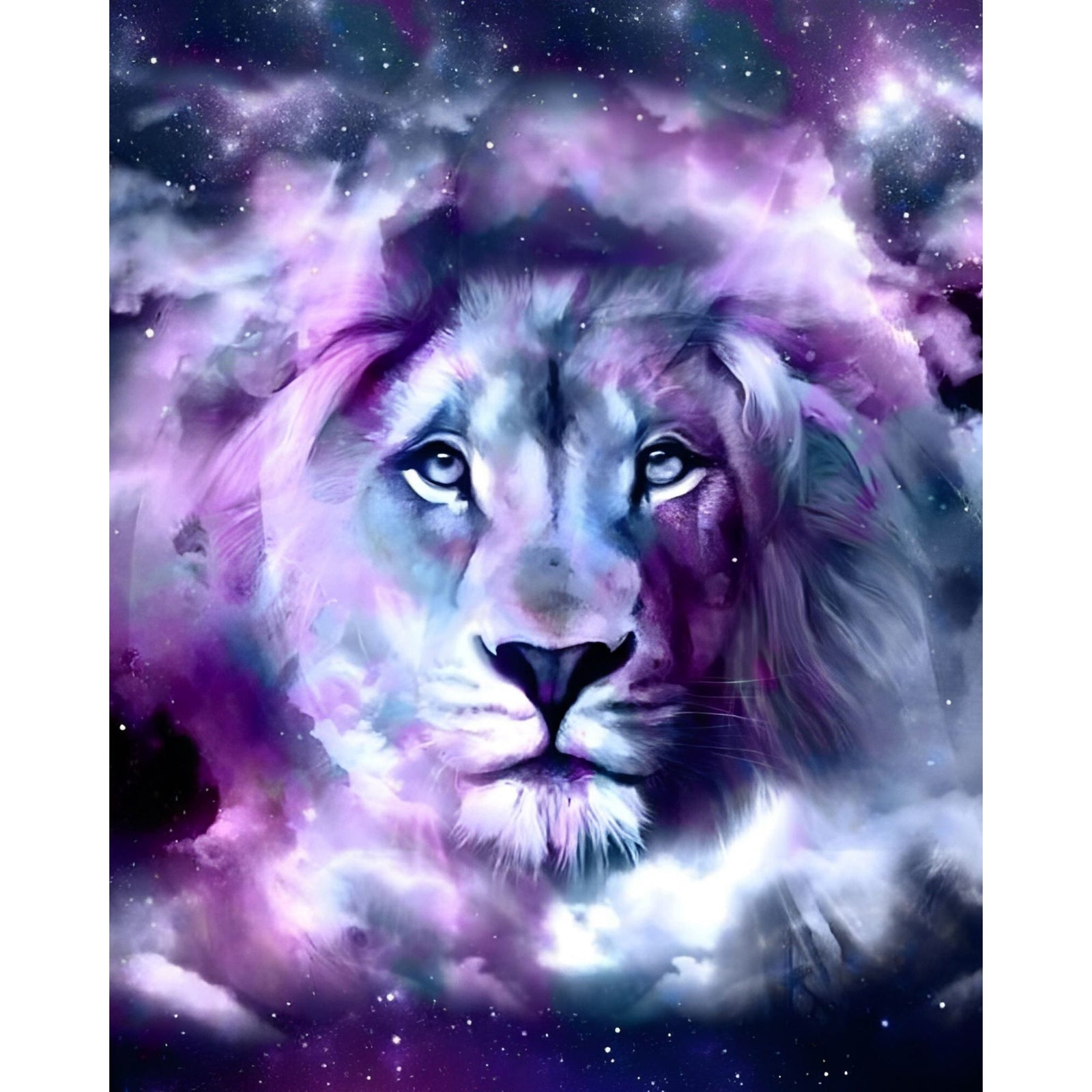 Galaxy Lion | Diamond Painting Design - Full Drill Diamond Art with 5d Square or Round Diamonds - AB Drills Available