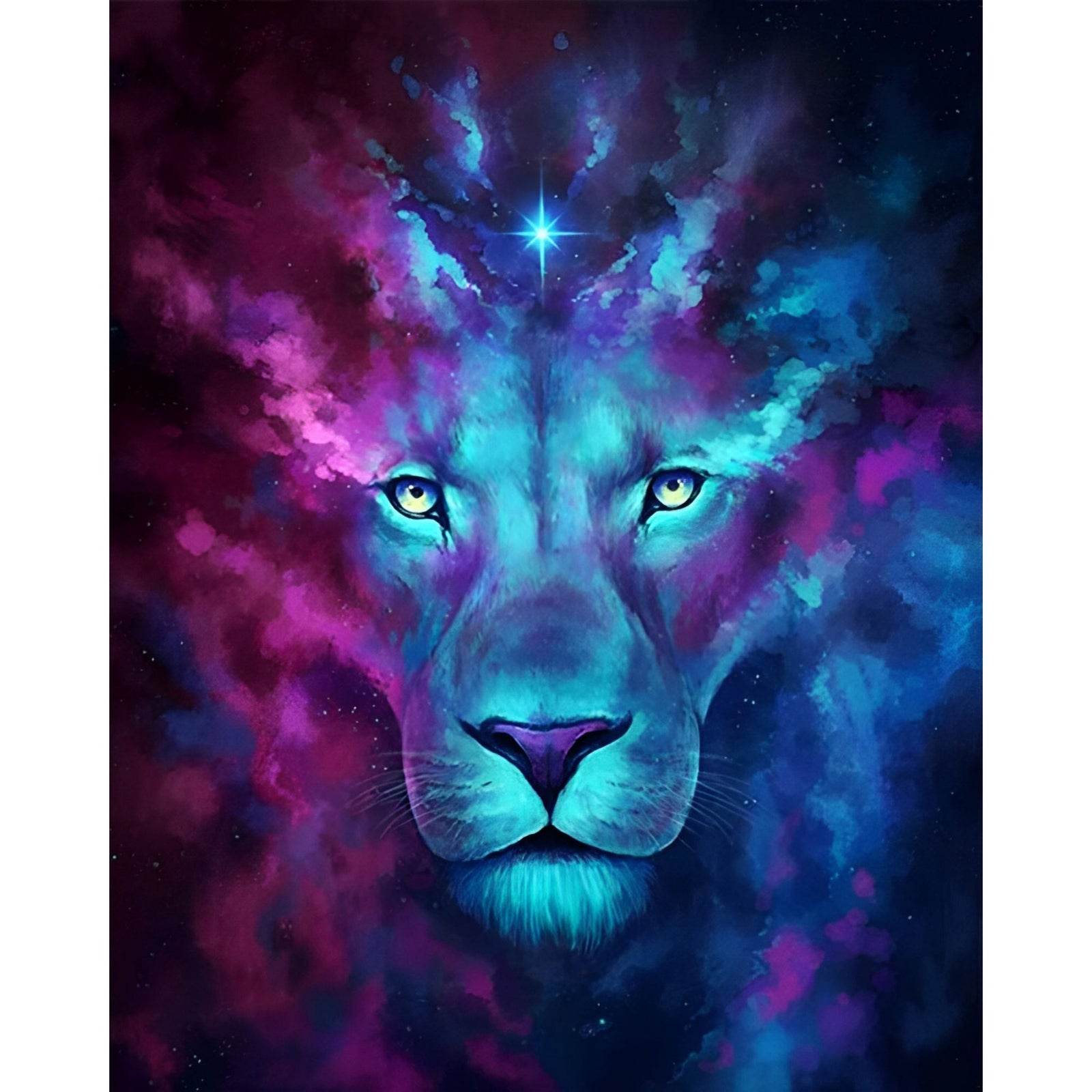 Galaxy Lioness | Diamond Painting Design - Full Drill Diamond Art with 5d Square or Round Diamonds - AB Drills Available