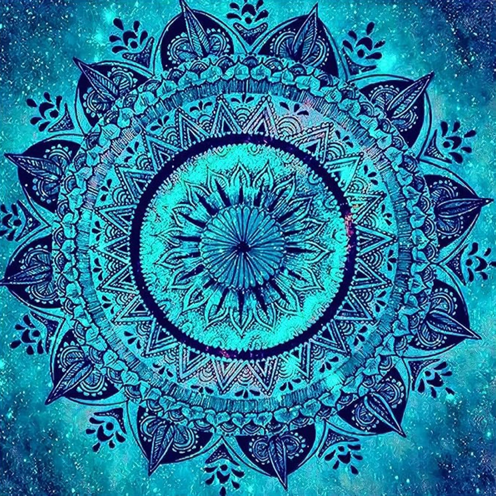 Blue Mandalas | Diamond Painting Design - Full Drill Diamond Art with 5d Square or Round Diamonds - AB Drills Available