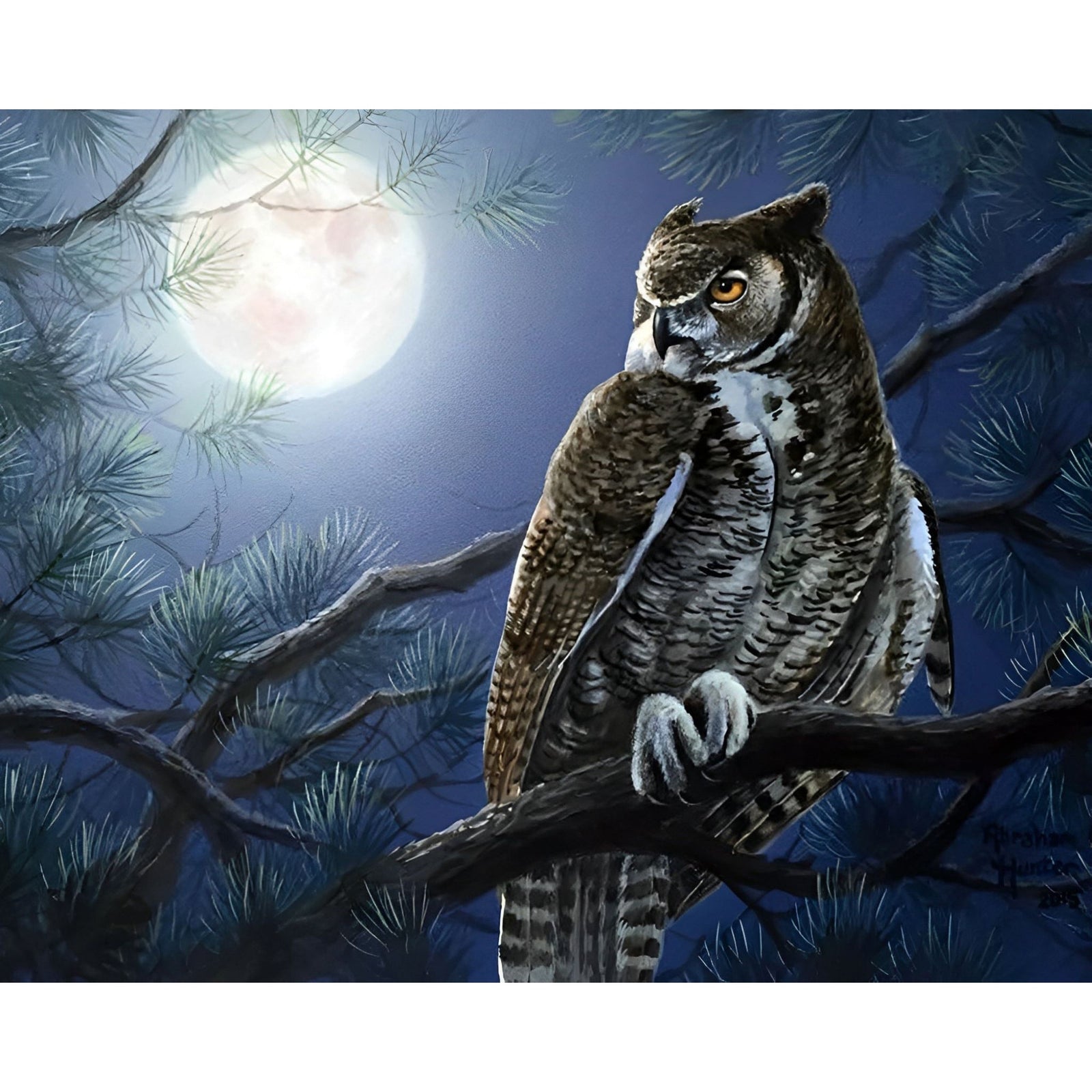 Night Owl | Diamond Painting Design - Full Drill Diamond Art with 5d Square or Round Diamonds - AB Drills Available