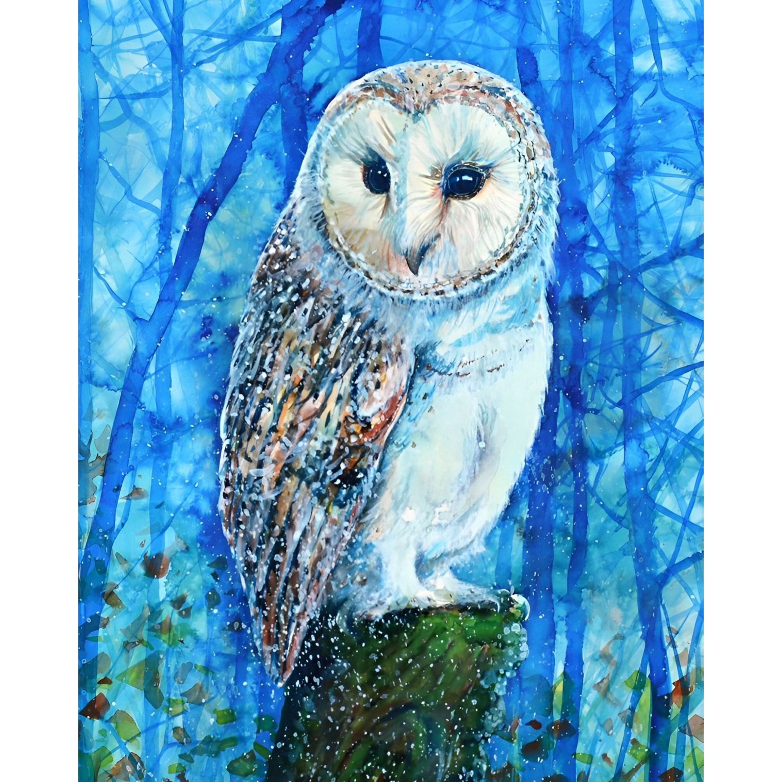 Standing Owl | Diamond Painting Design - Full Drill Diamond Art with 5d Square or Round Diamonds - AB Drills Available