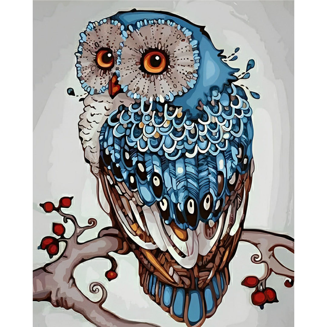 Berry Branch Mandela Owl | Diamond Painting