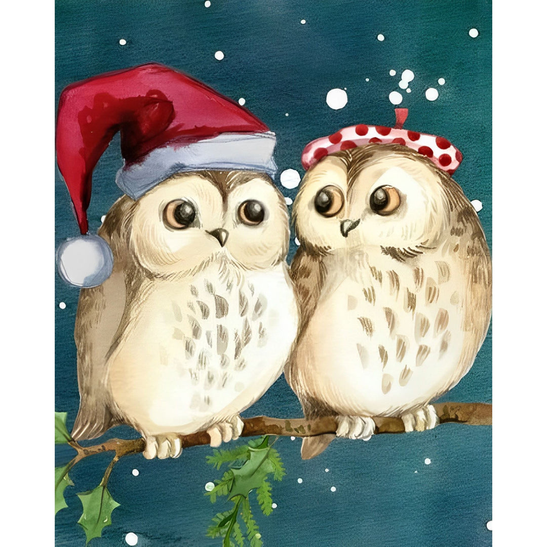 Christmas Owl Friends | Diamond Painting