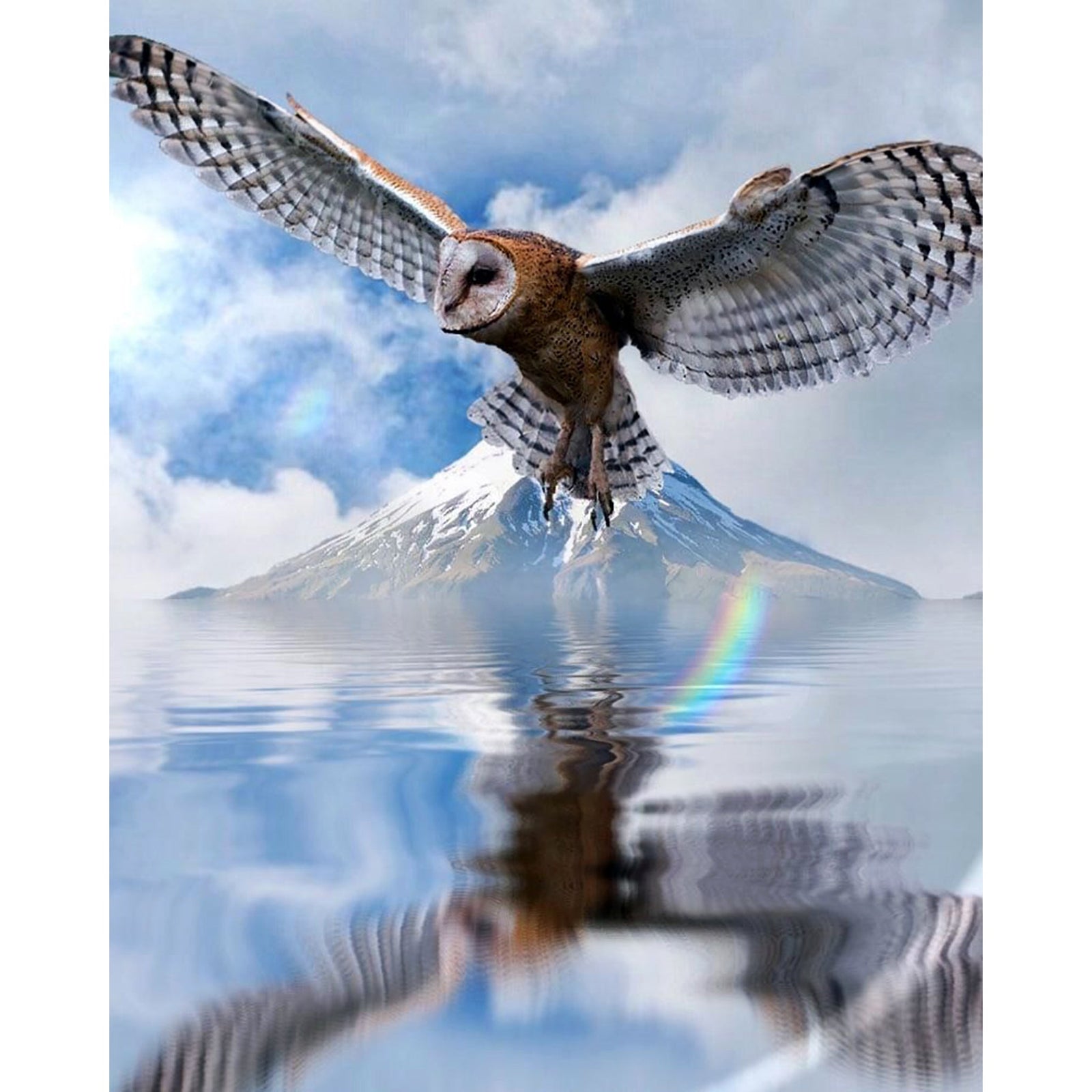 Reflections of the Owl | Diamond Painting Design - Full Drill Diamond Art with 5d Square or Round Diamonds - AB Drills Available