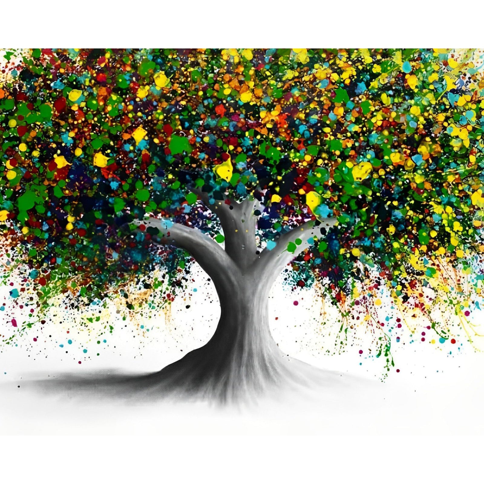 Floral Peace Tree | Diamond Painting Design - Full Drill Diamond Art with 5d Square or Round Diamonds - AB Drills Available