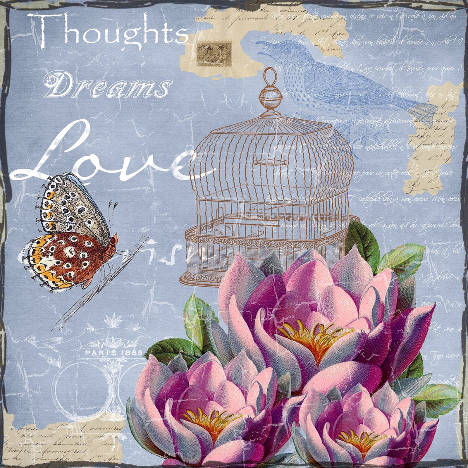 71 Thoughts Dreams Love | Diamond Painting Design - Full Drill Diamond Art with 5d Square or Round Diamonds - AB Drills Available