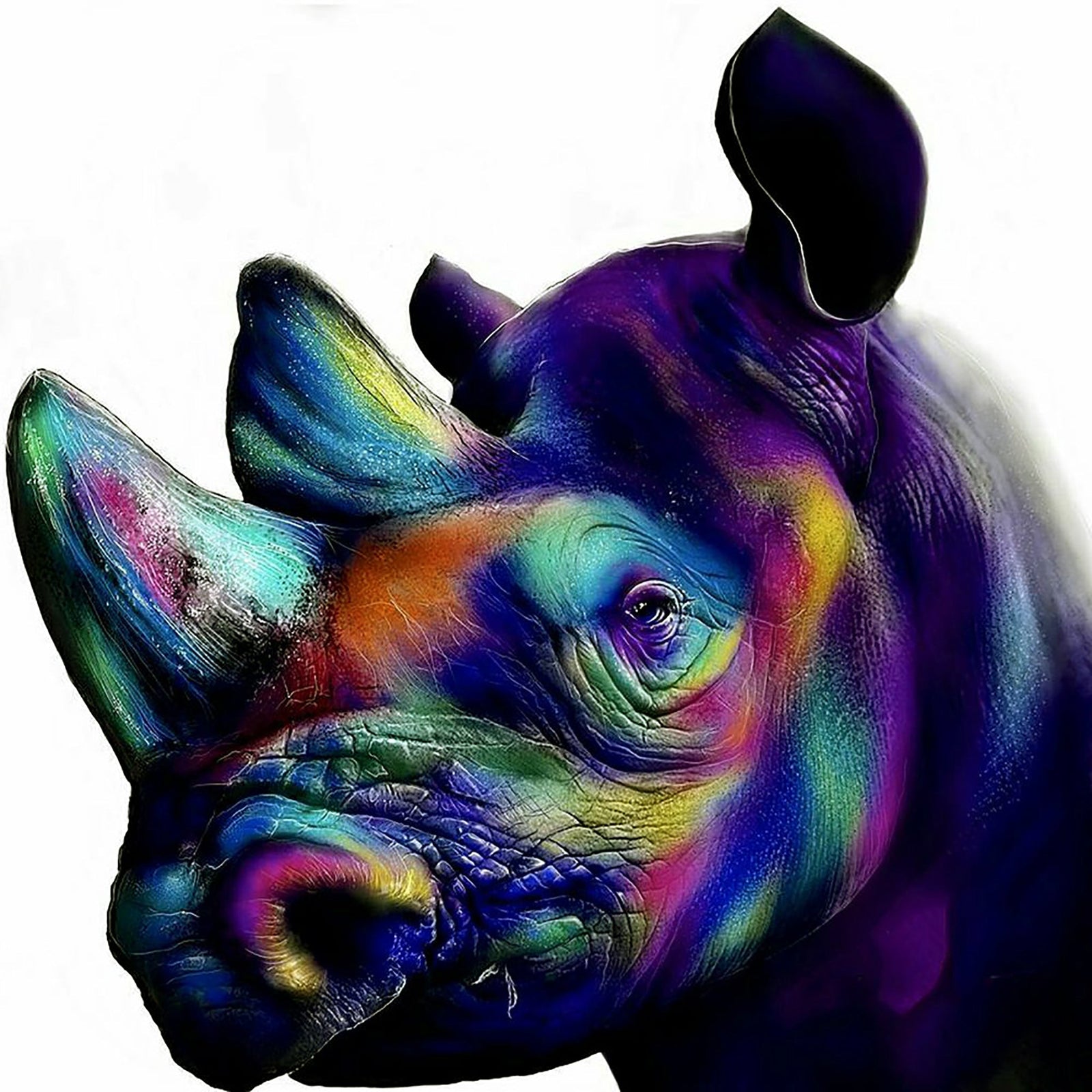 Rhinoceros | Diamond Painting Design - Full Drill Diamond Art with 5d Square or Round Diamonds - AB Drills Available