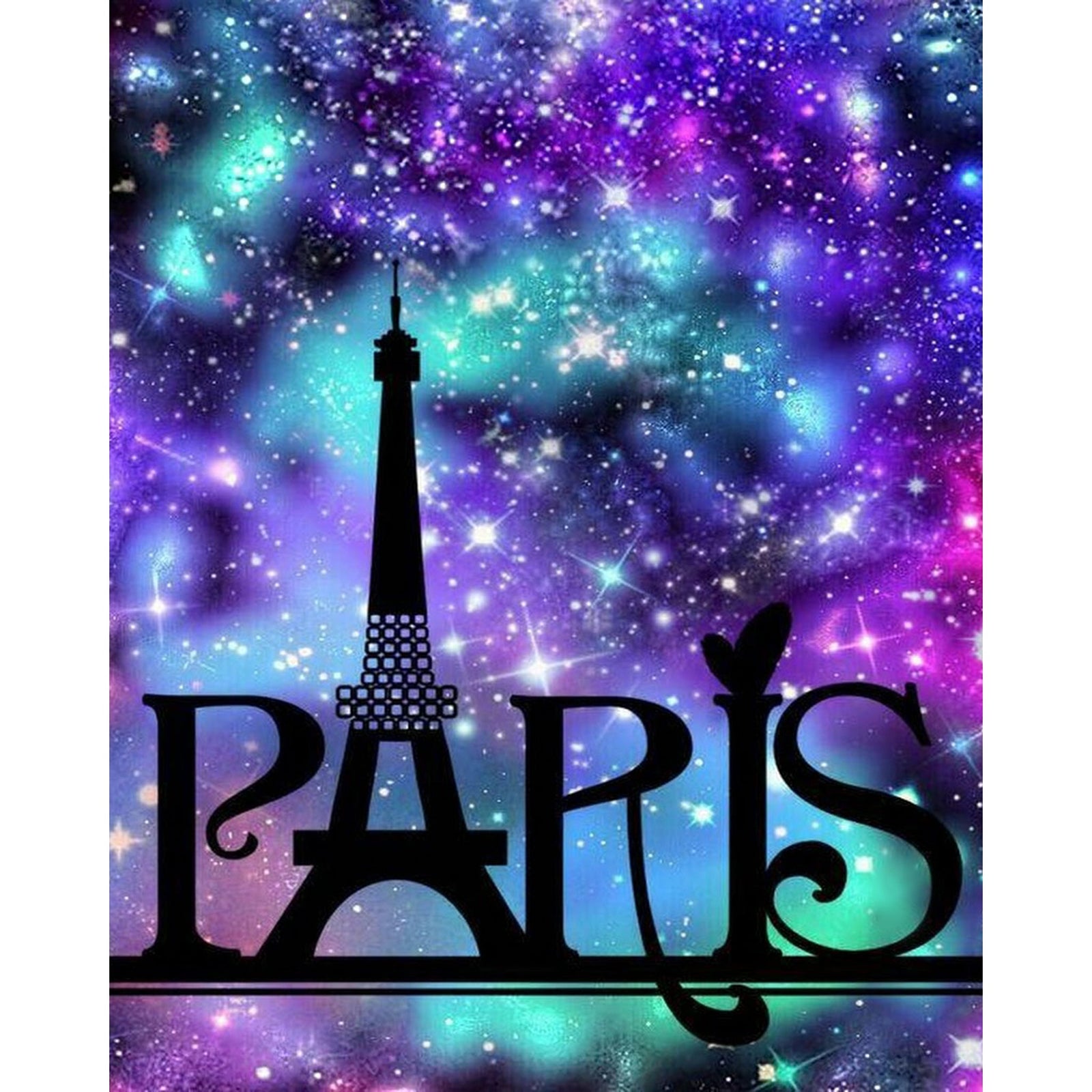 Colorful Paris Eiffel Tower | Diamond Painting Design - Full Drill Diamond Art with 5d Square or Round Diamonds - AB Drills Available