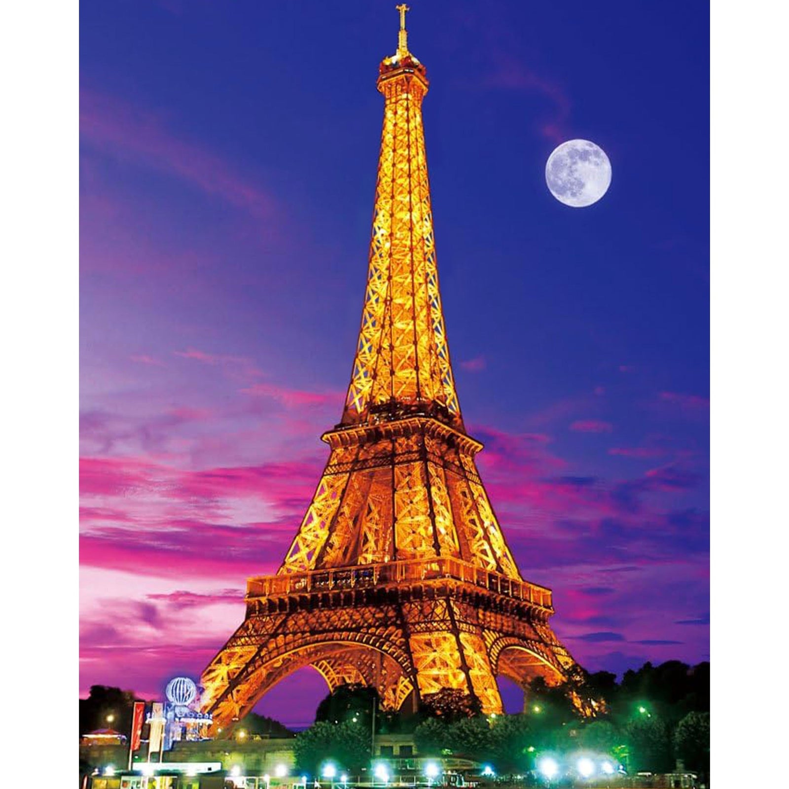 Paris Eiffel tower Night | Diamond Painting Design - Full Drill Diamond Art with 5d Square or Round Diamonds - AB Drills Available