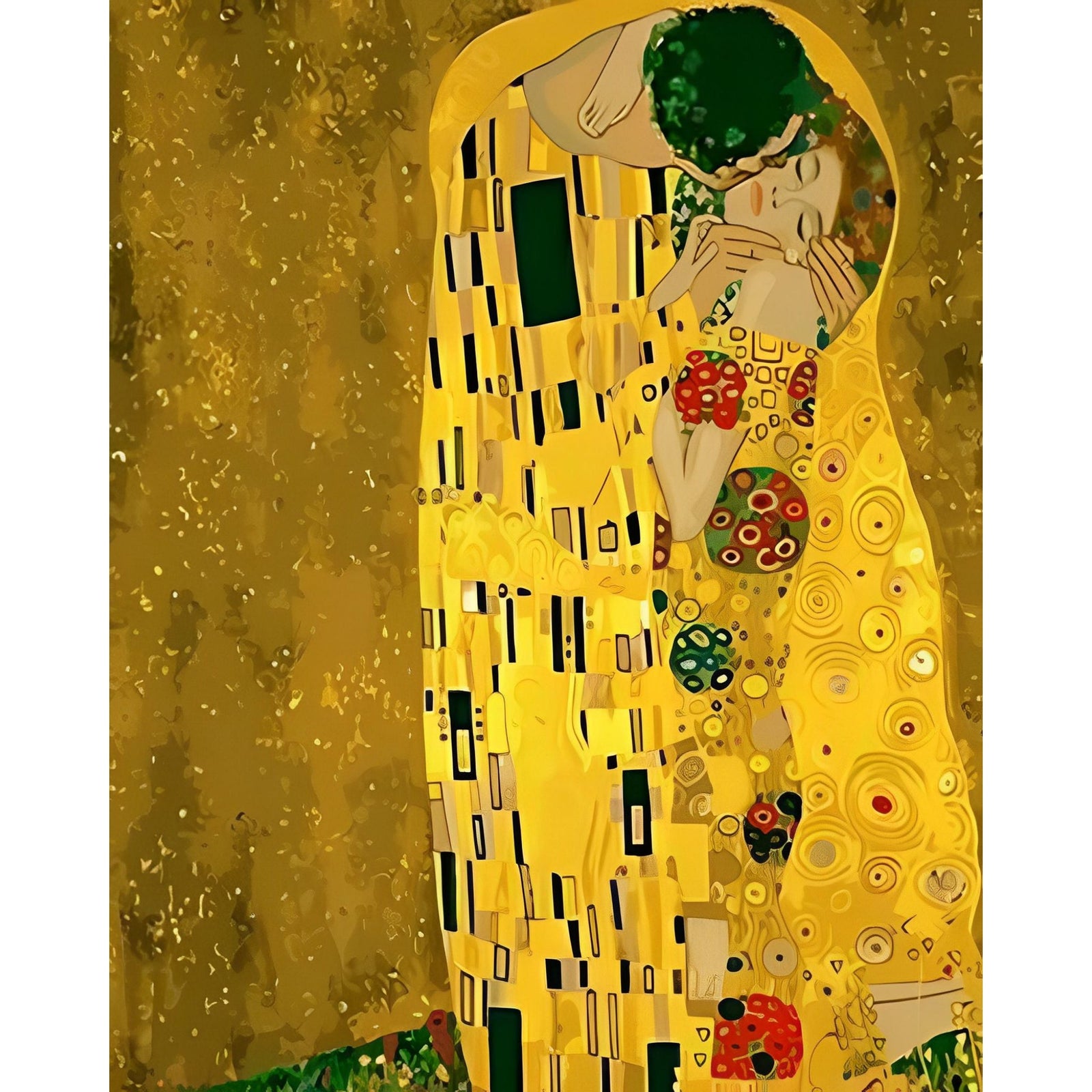 The Kiss by Gustav Klimt | Diamond Painting Design - Full Drill Diamond Art with 5d Square or Round Diamonds - AB Drills Available