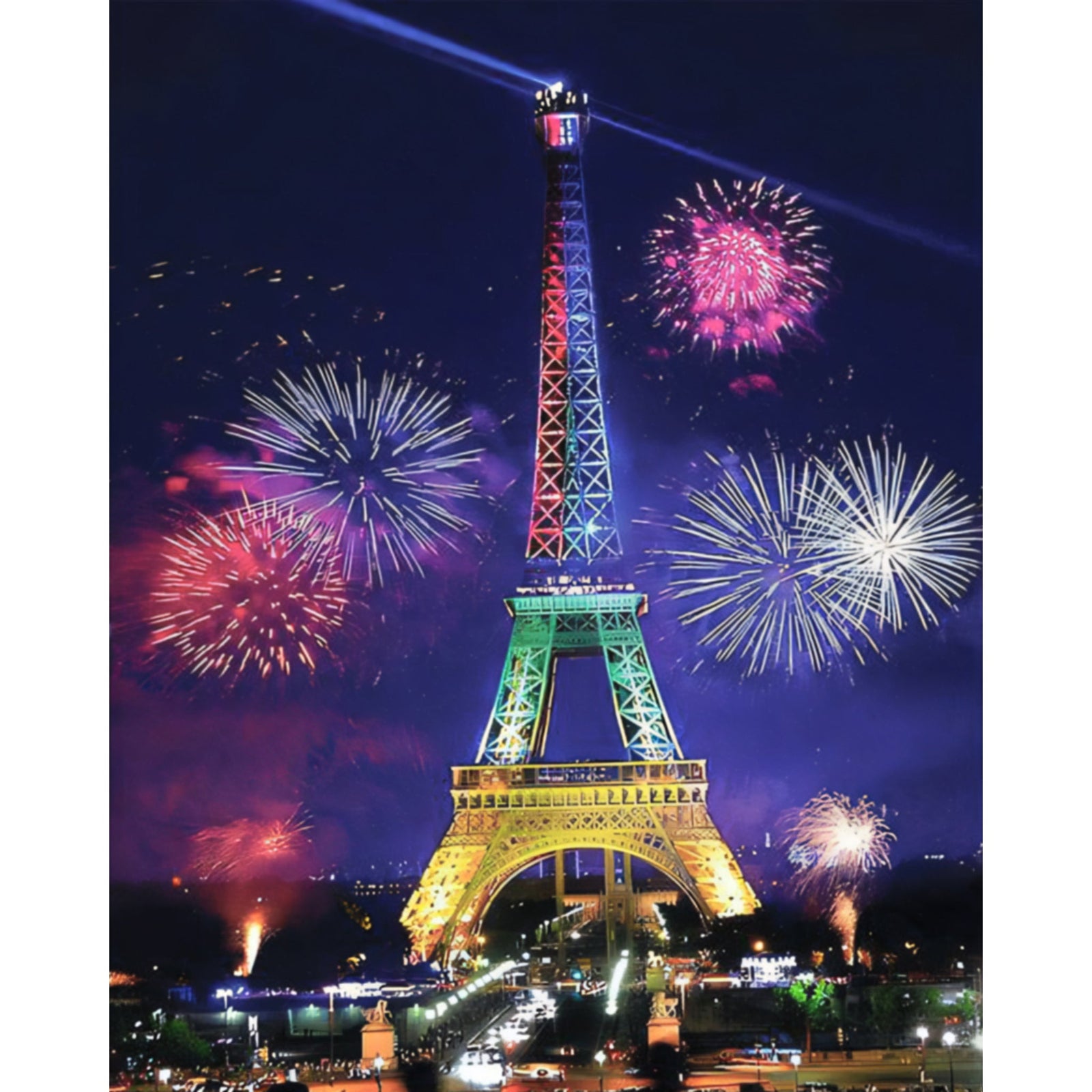 Romantic Paris Fireworks | Diamond Painting Design - Full Drill Diamond Art with 5d Square or Round Diamonds - AB Drills Available