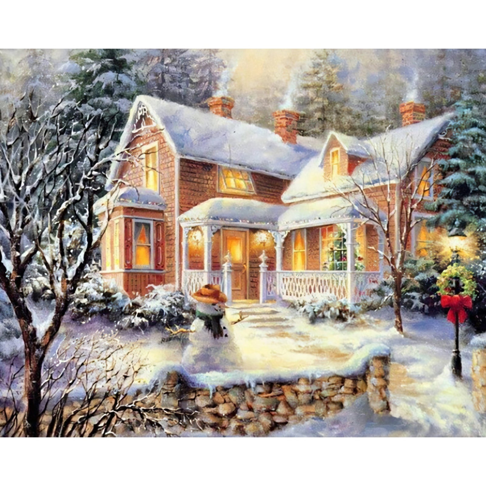 Winter Night | Diamond Painting Design - Full Drill Diamond Art with 5d Square or Round Diamonds - AB Drills Available