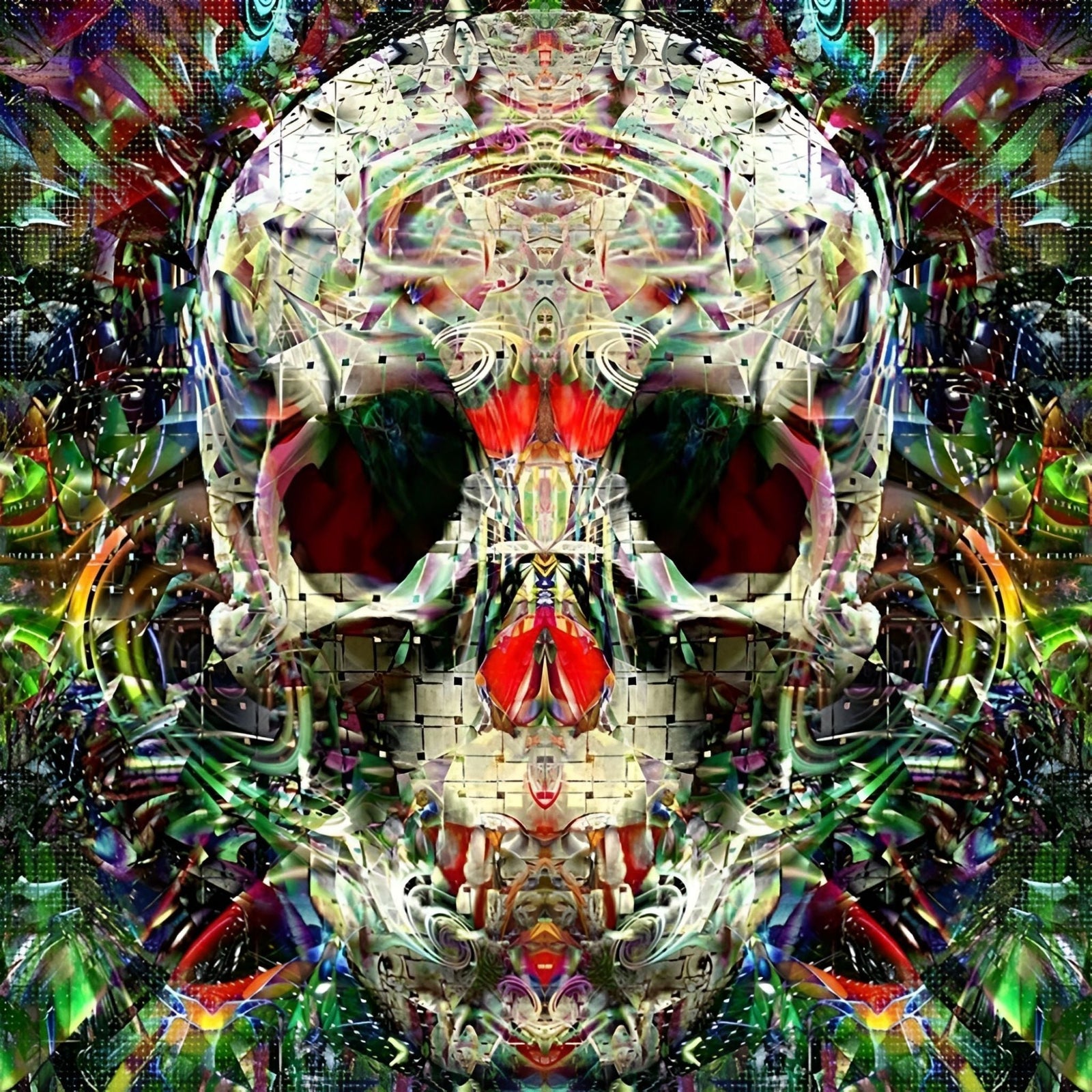 Skull Illusion | Diamond Painting Design - Full Drill Diamond Art with 5d Square or Round Diamonds - AB Drills Available