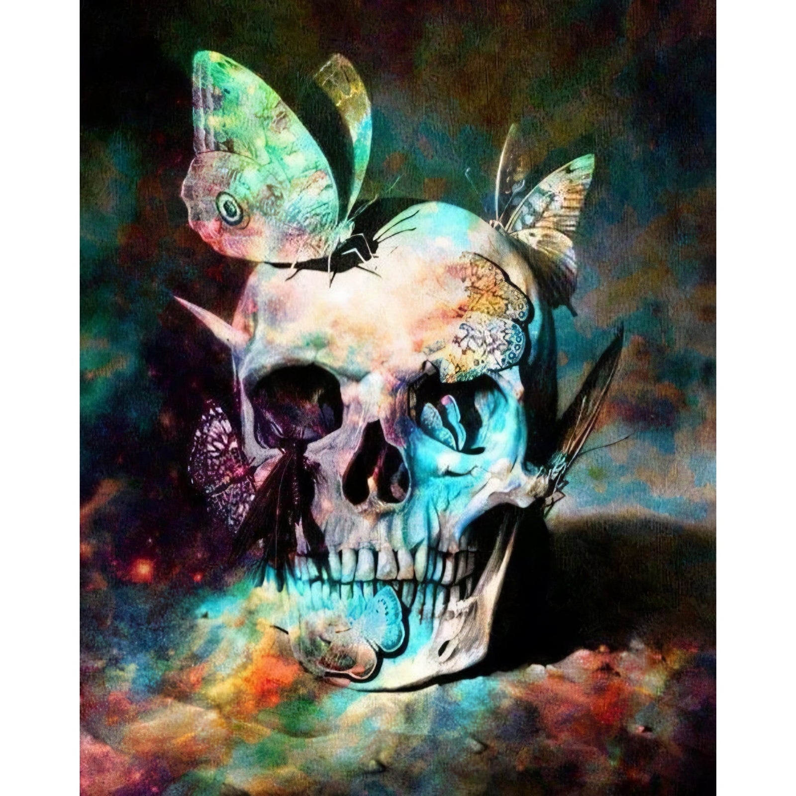 Gothic Skull | Diamond Painting Design - Full Drill Diamond Art with 5d Square or Round Diamonds - AB Drills Available