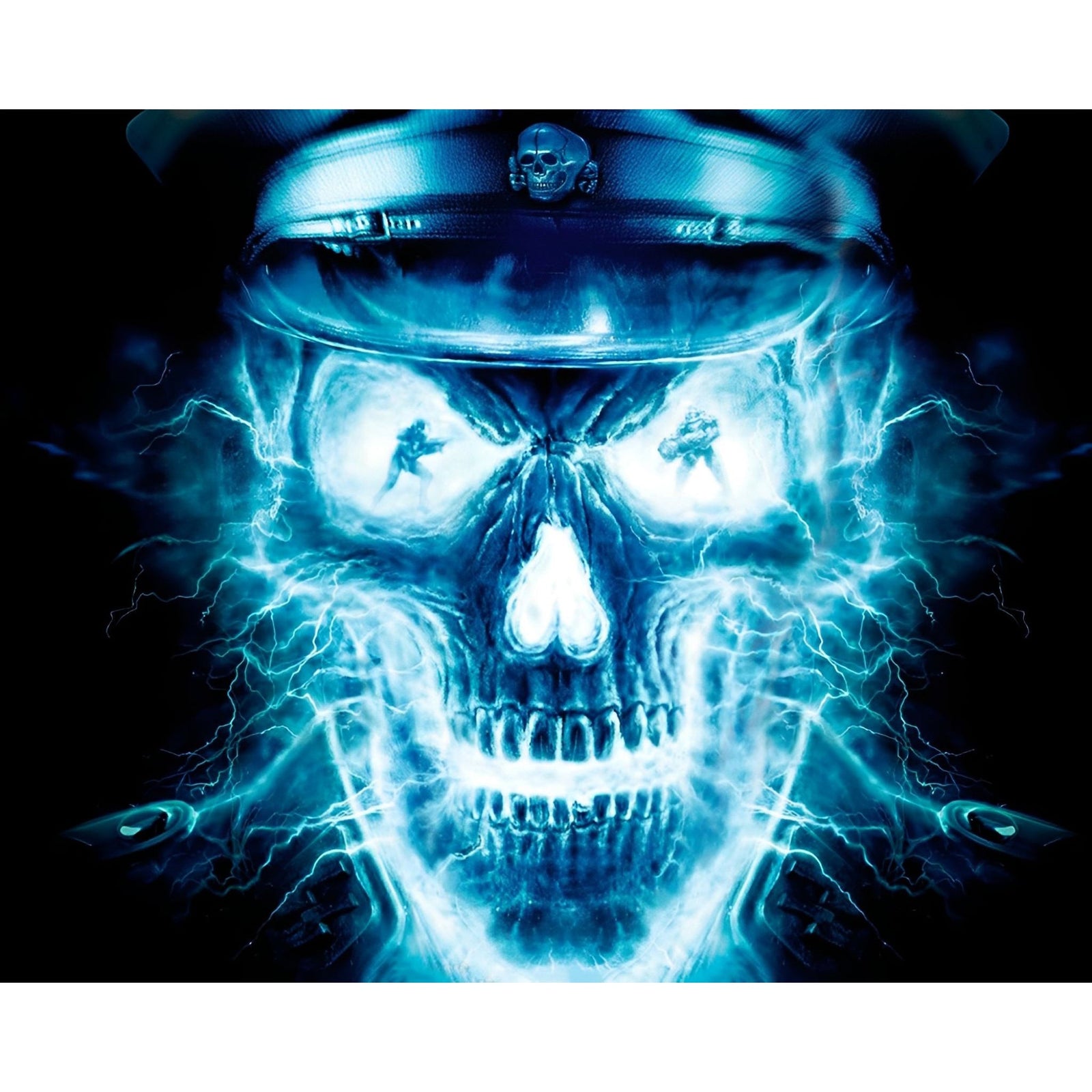 Glowing Skull | Diamond Painting Design - Full Drill Diamond Art with 5d Square or Round Diamonds - AB Drills Available