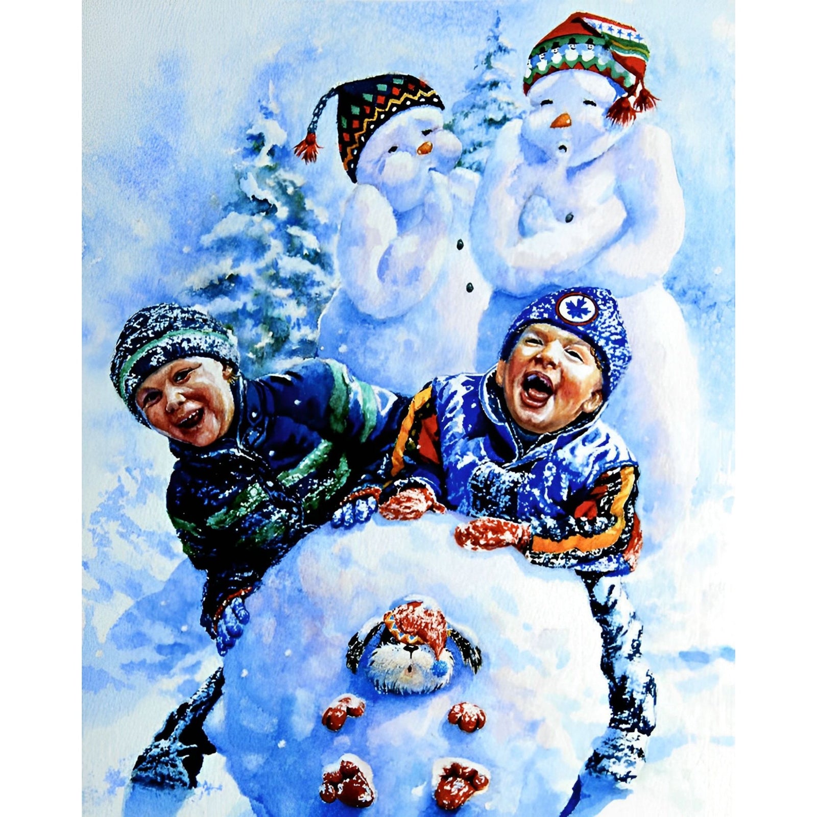 Snowman | Diamond Painting Design - Full Drill Diamond Art with 5d Square or Round Diamonds - AB Drills Available