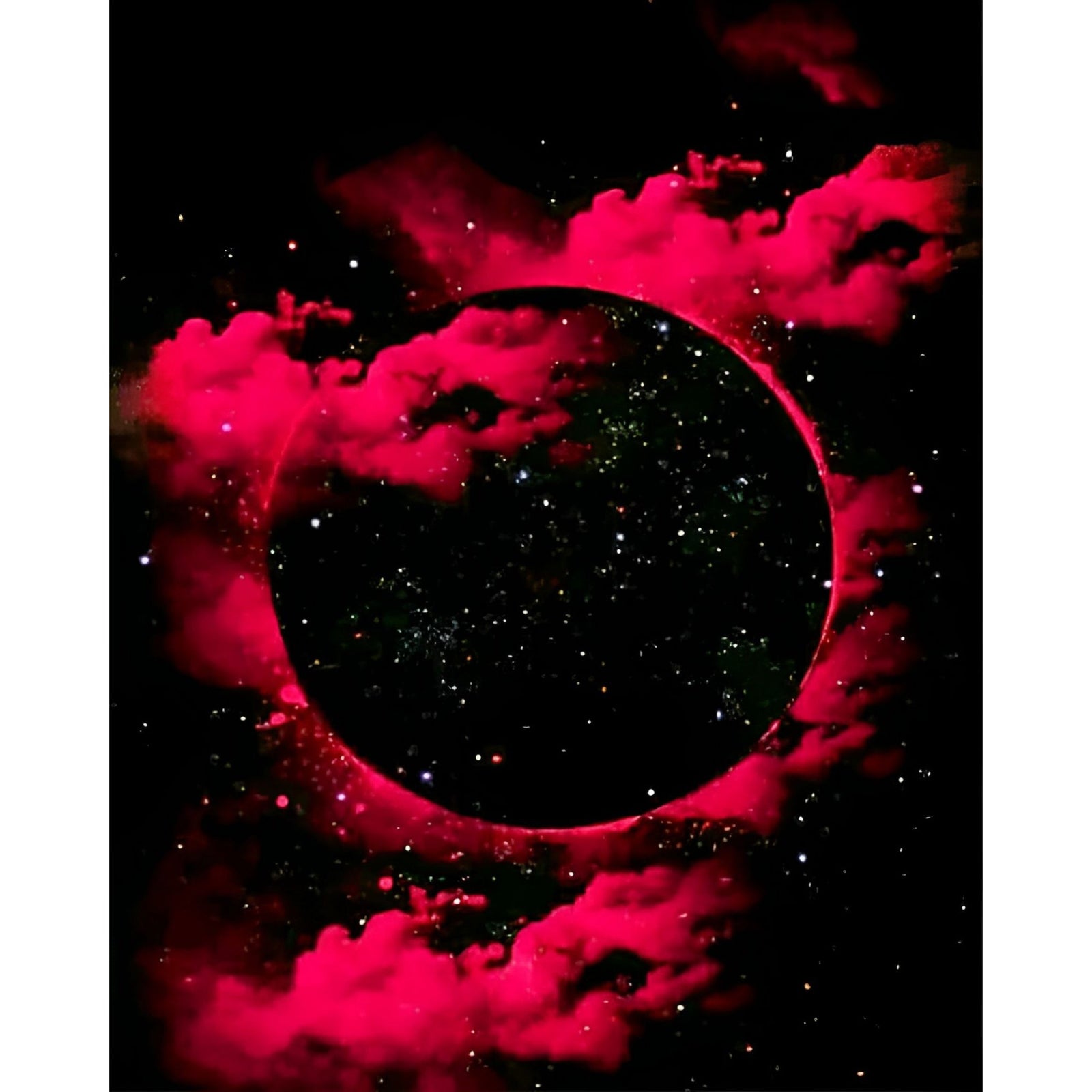 Red and Black Galaxy | Diamond Painting Design - Full Drill Diamond Art with 5d Square or Round Diamonds - AB Drills Available