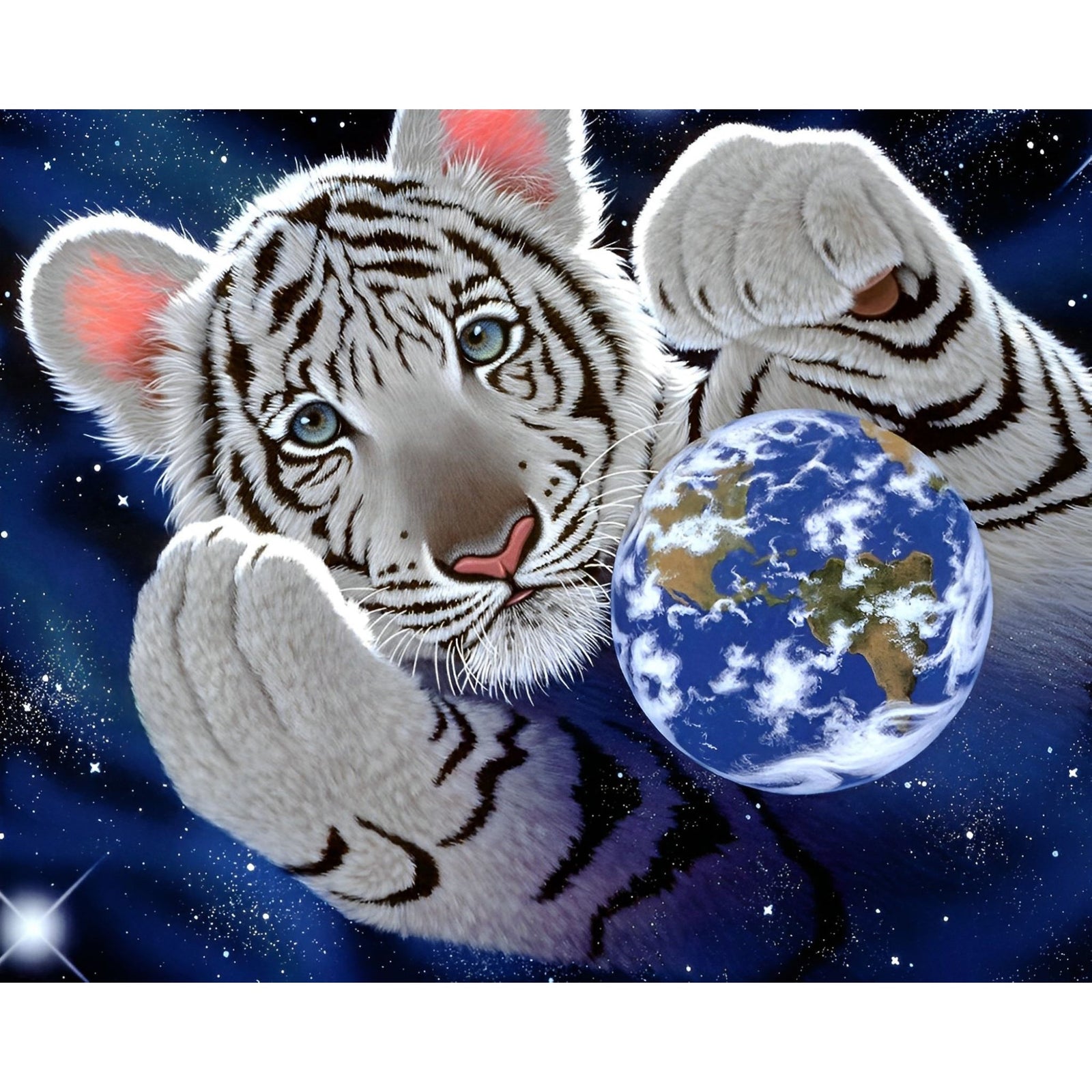 Tiger Galaxy | Diamond Painting Design - Full Drill Diamond Art with 5d Square or Round Diamonds - AB Drills Available