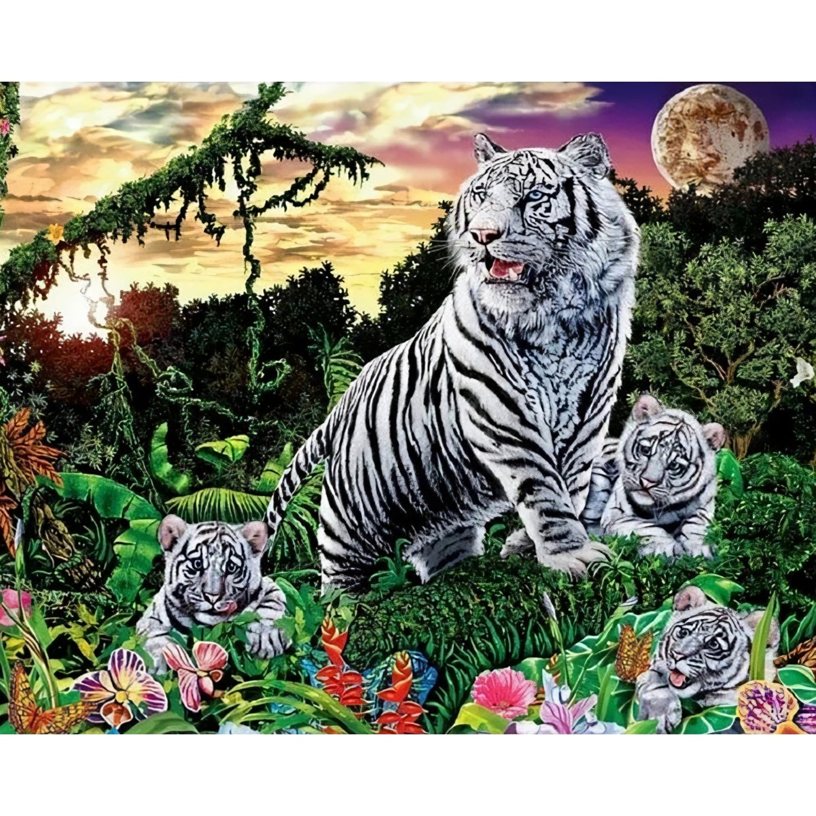 White Tigers | Diamond Painting Design - Full Drill Diamond Art with 5d Square or Round Diamonds - AB Drills Available