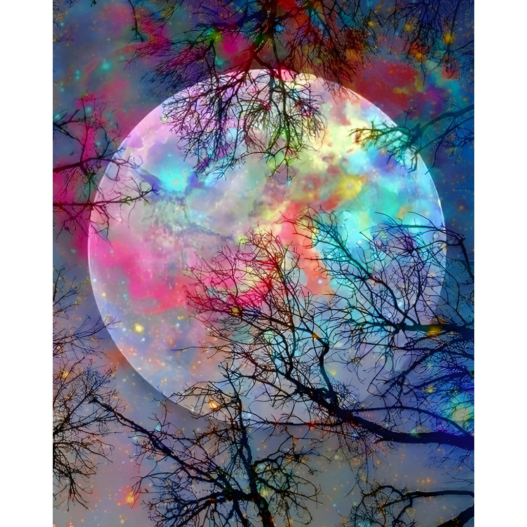 Psychedelic Moon | Diamond Painting