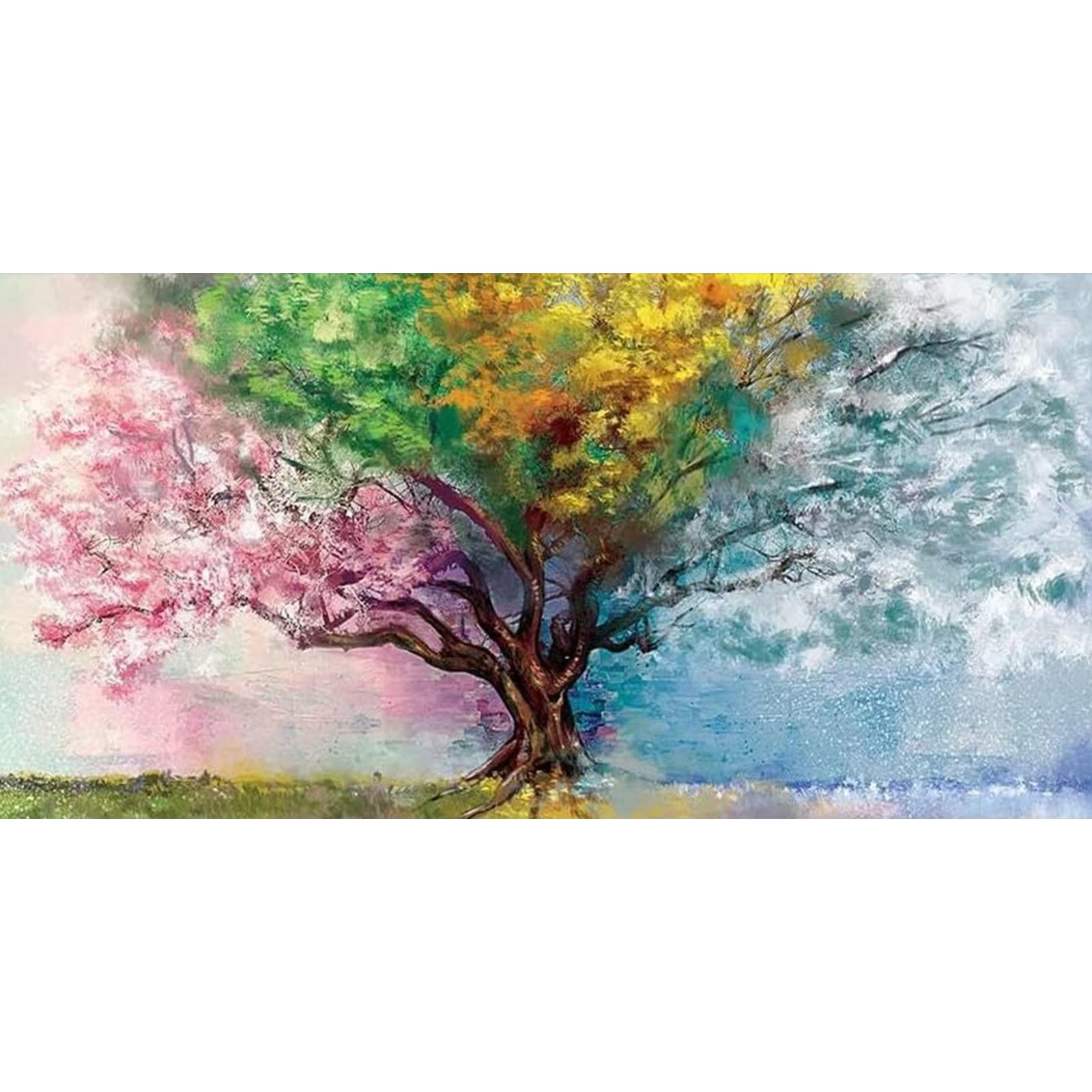 Abstract Watercolor Tree | Diamond Painting Design - Full Drill Diamond Art with 5d Square or Round Diamonds - AB Drills Available