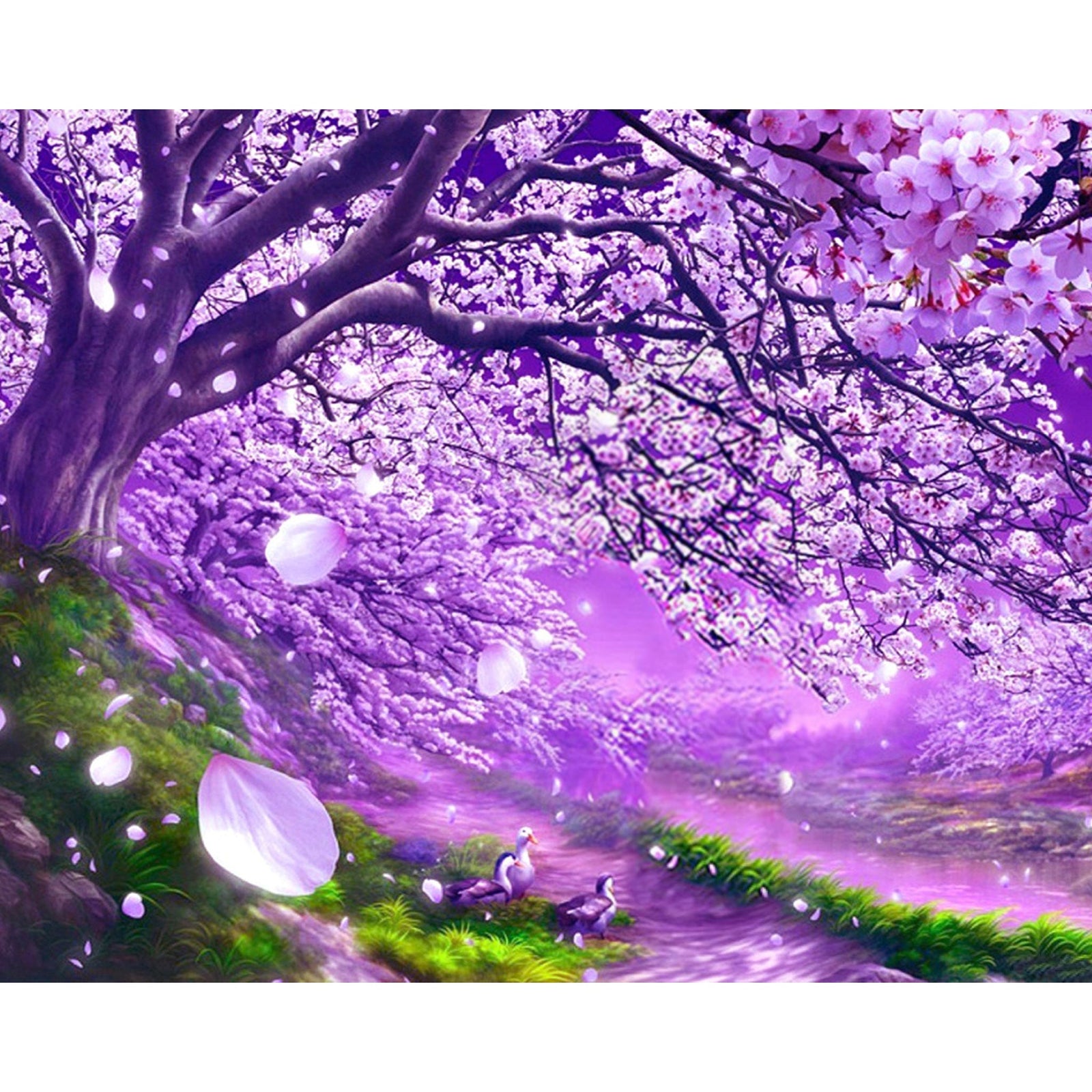 Cherry Tree | Diamond Painting Design - Full Drill Diamond Art with 5d Square or Round Diamonds - AB Drills Available