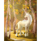 White Unicorn | Diamond Painting Design - Full Drill Diamond Art with 5d Square or Round Diamonds - AB Drills Available
