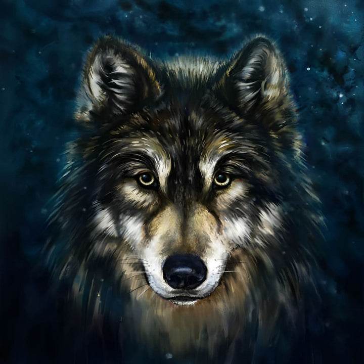 Grey Wolf Close Up | Diamond Painting