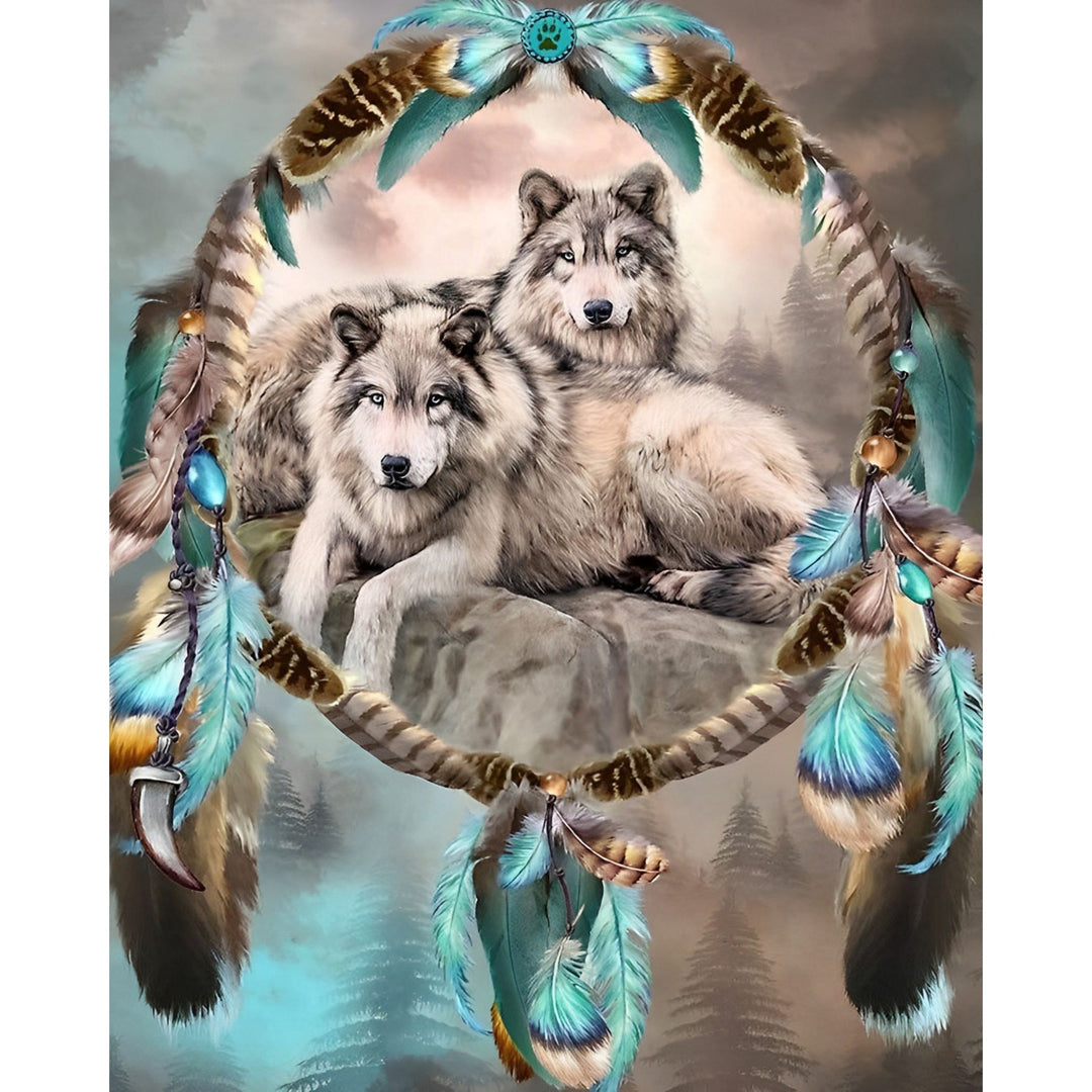 Wolf Dream Catcher | Diamond Painting