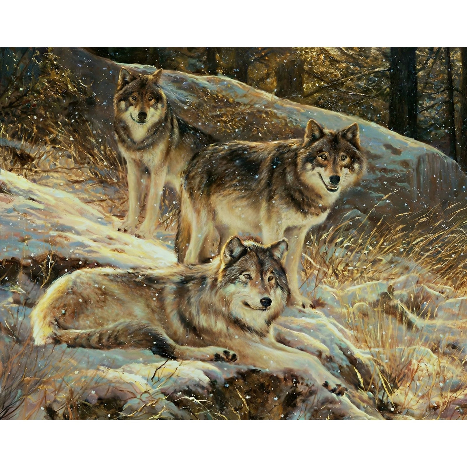 Wolf Packs | Diamond Painting Design - Full Drill Diamond Art with 5d Square or Round Diamonds - AB Drills Available