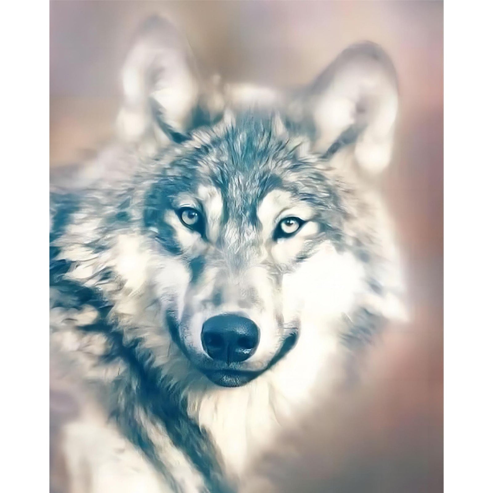 Glowing Wolf | Diamond Painting Design - Full Drill Diamond Art with 5d Square or Round Diamonds - AB Drills Available