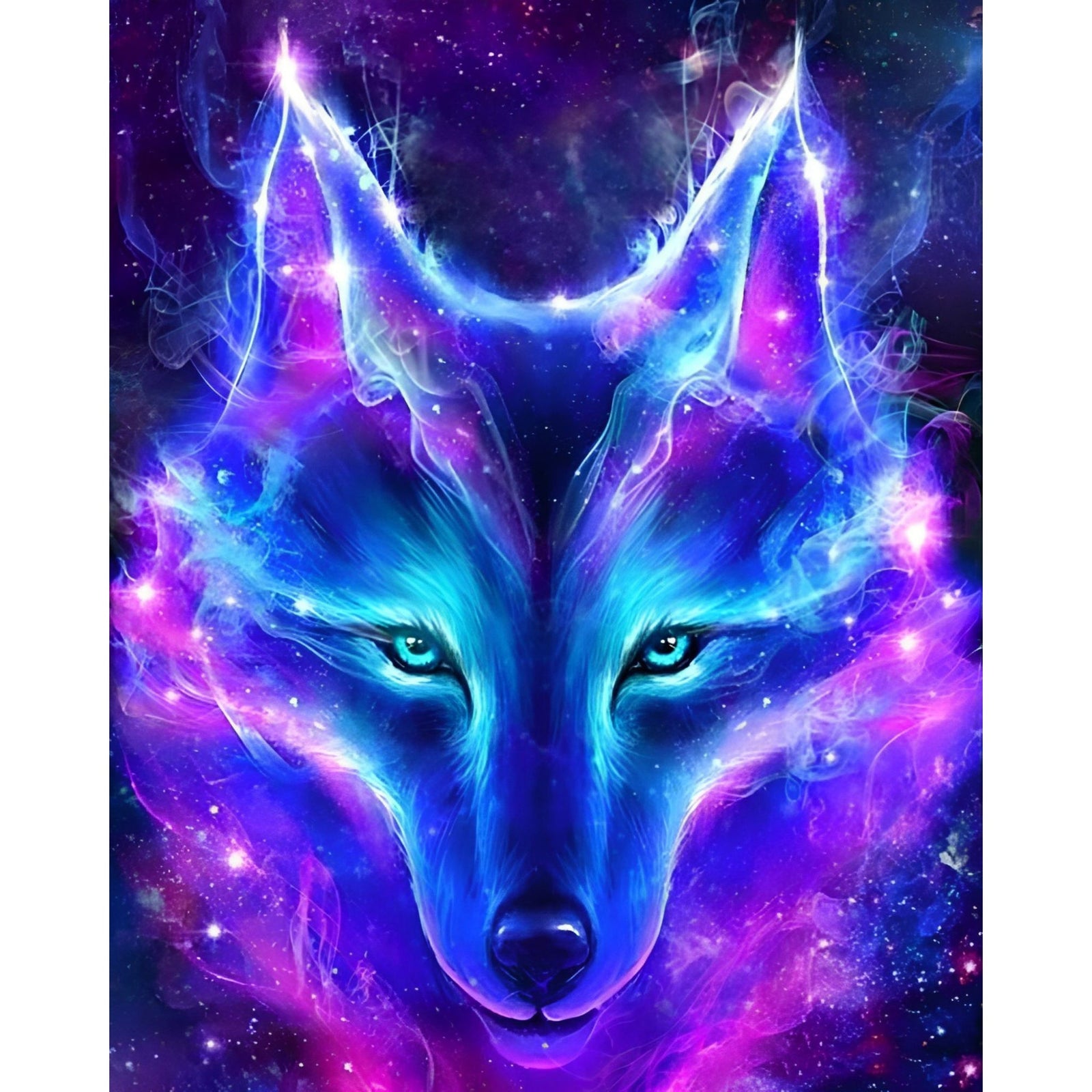 Colorful Wolf | Diamond Painting Design - Full Drill Diamond Art with 5d Square or Round Diamonds - AB Drills Available