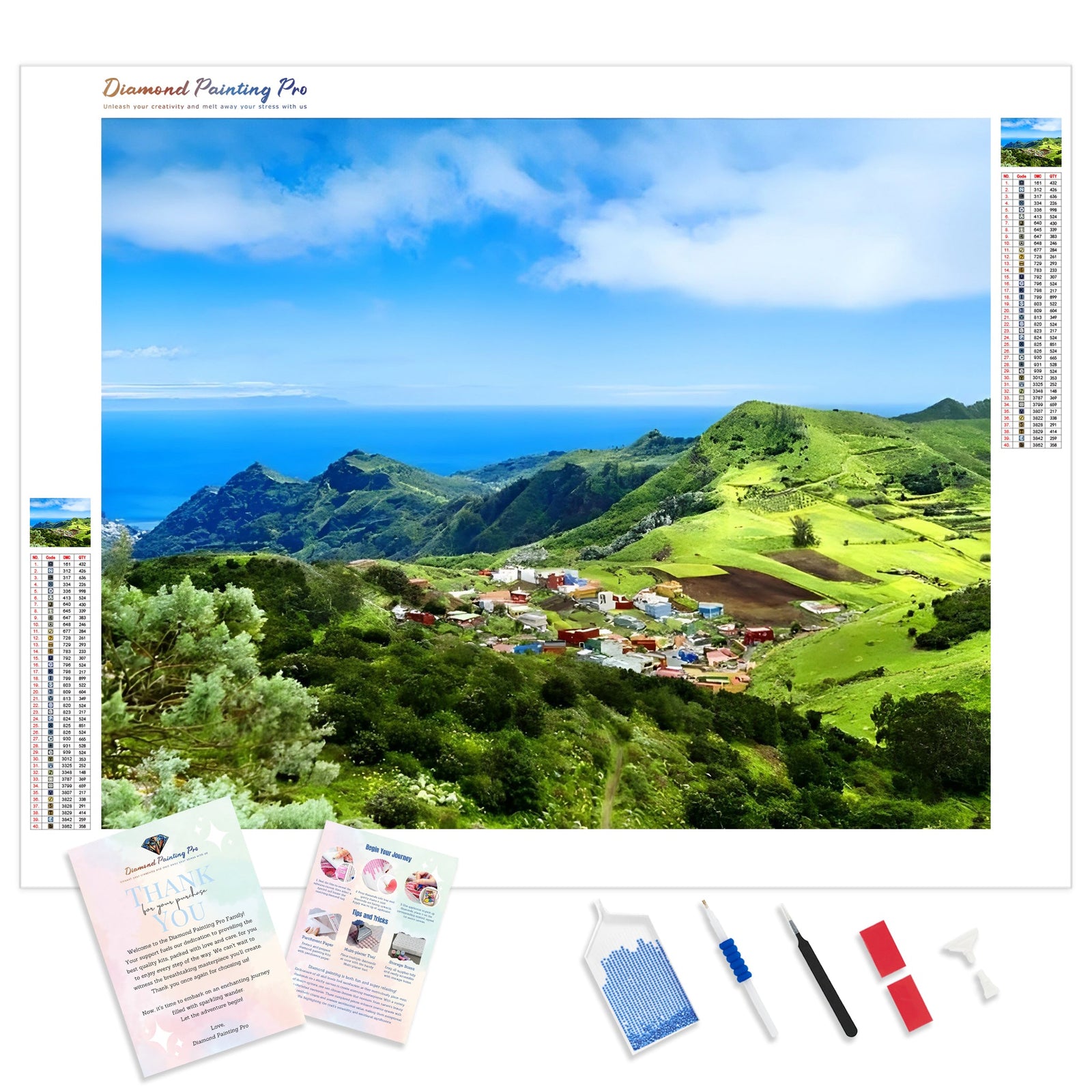 Canary Island | Diamond Painting Kit - Full Drill - Square or Round Diamonds with AB Drills Option