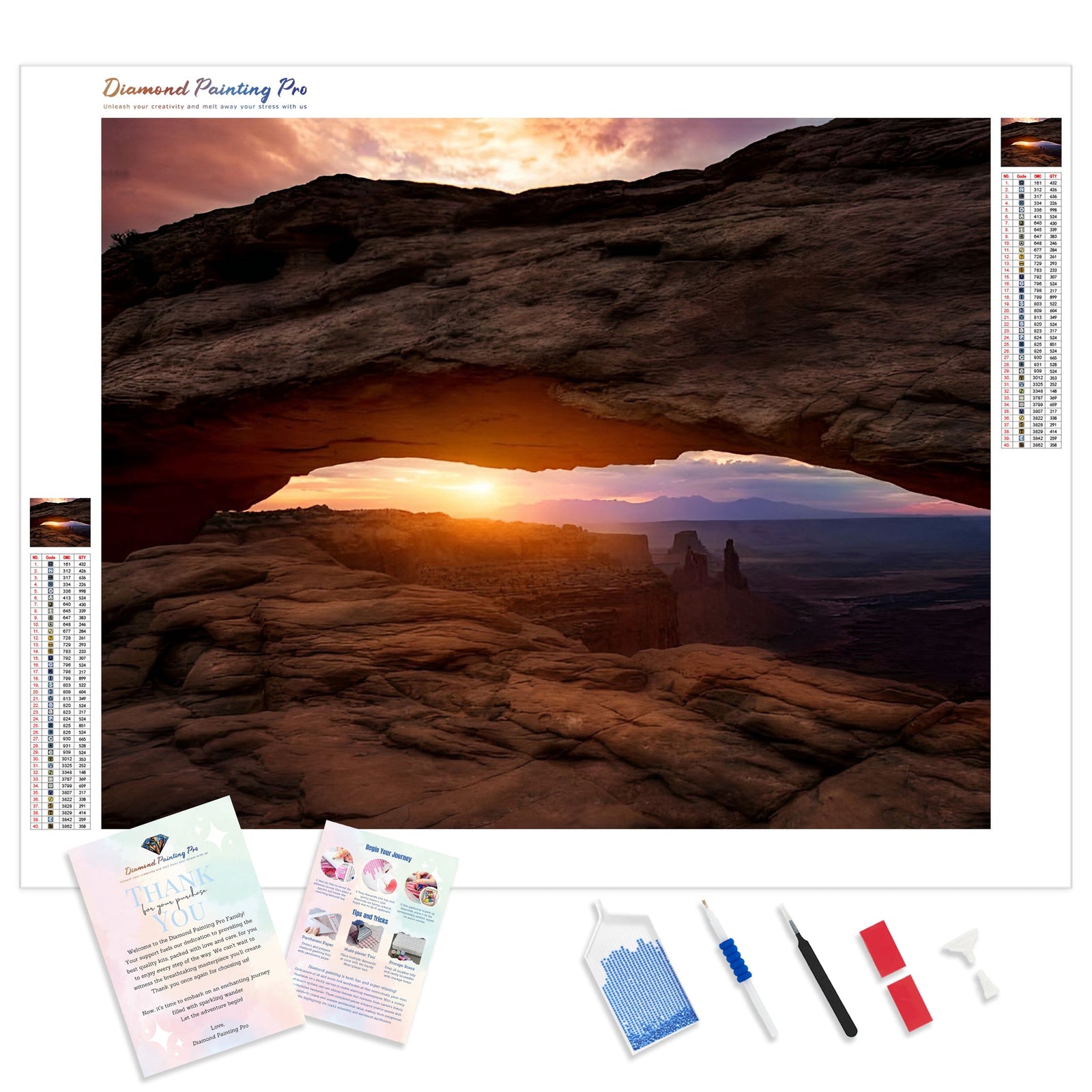 Mesa Arch | Diamond Painting Kit - Full Drill - Square or Round Diamonds with AB Drills Option